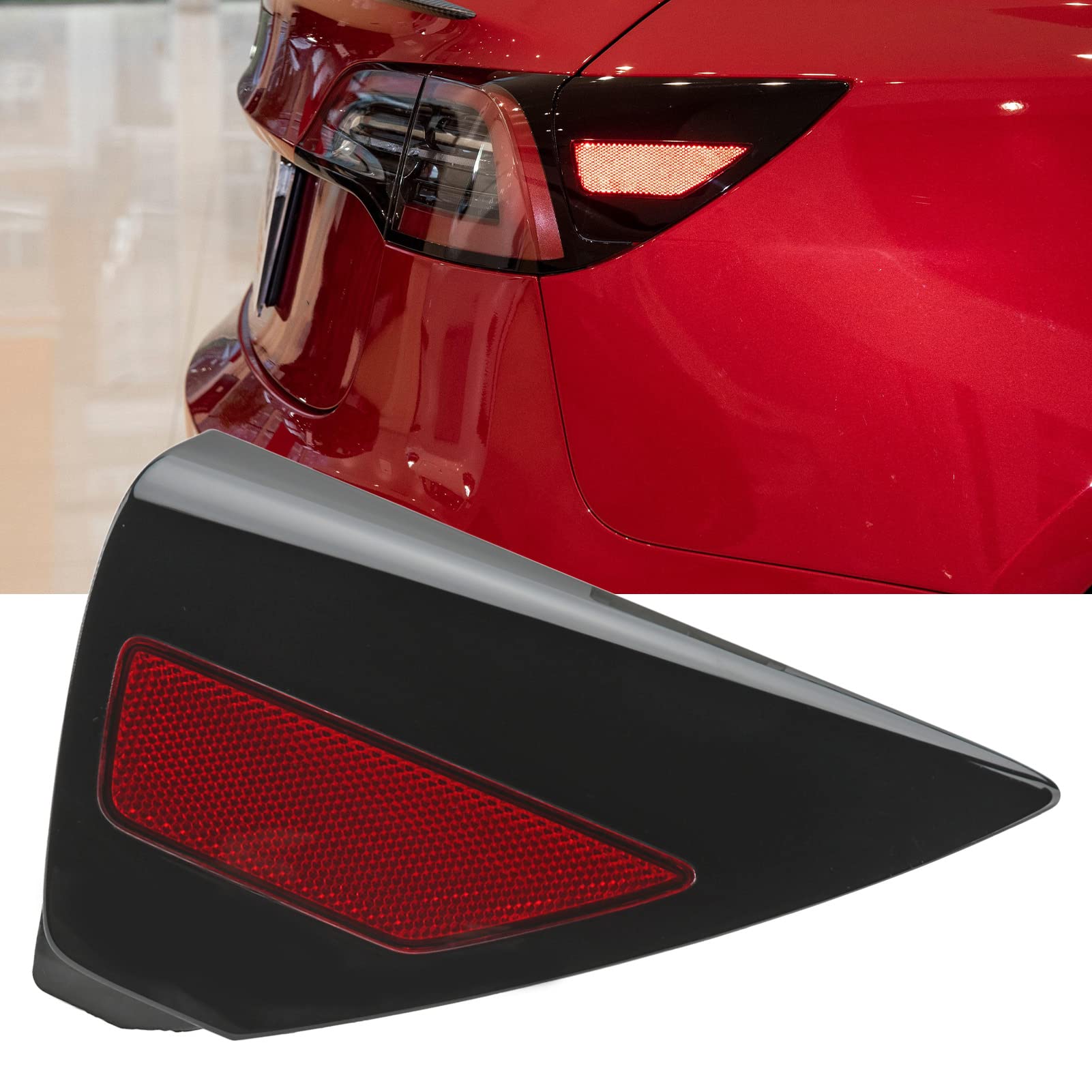 Right Side Marker Light, Rear Right Bumper Reflector Light 1100781-99-D Charging Port Cover Replacement for Tesla Model 3 2017 u