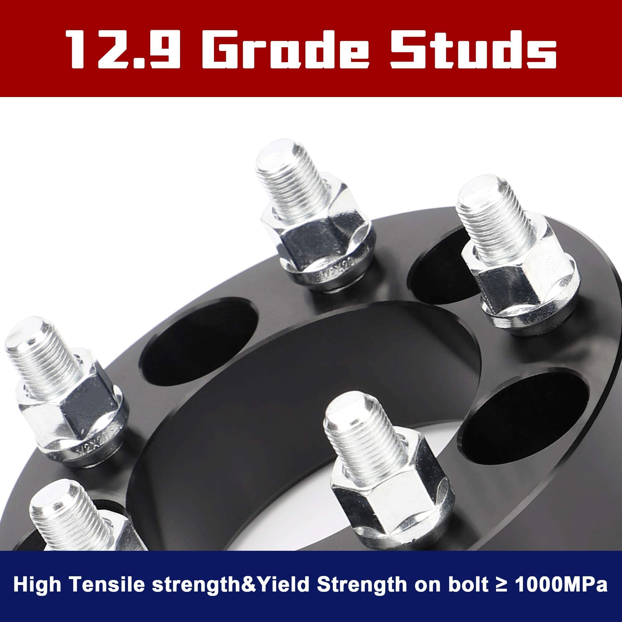 Flycle 5X4.5 To 5X4.5 Wheel Spacers For Tj Yj Xj Kj Kk Zj, 2 Inch 5X114.3Mm Wheel Spacer For Ranger Explorer Mustang Edge With 1/2-20 Studs