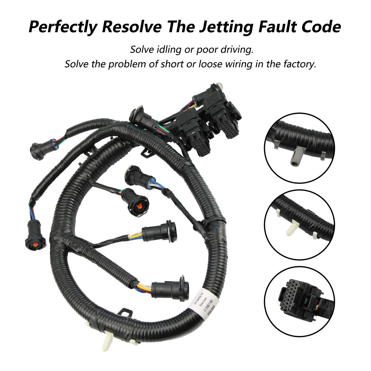Tikscience Ficm Engine Fuel Injector Complete Wire Harness 5C3Z9D930A Fit For Ford F250 F350 F450 F550 Excursion 2003 2004 2005