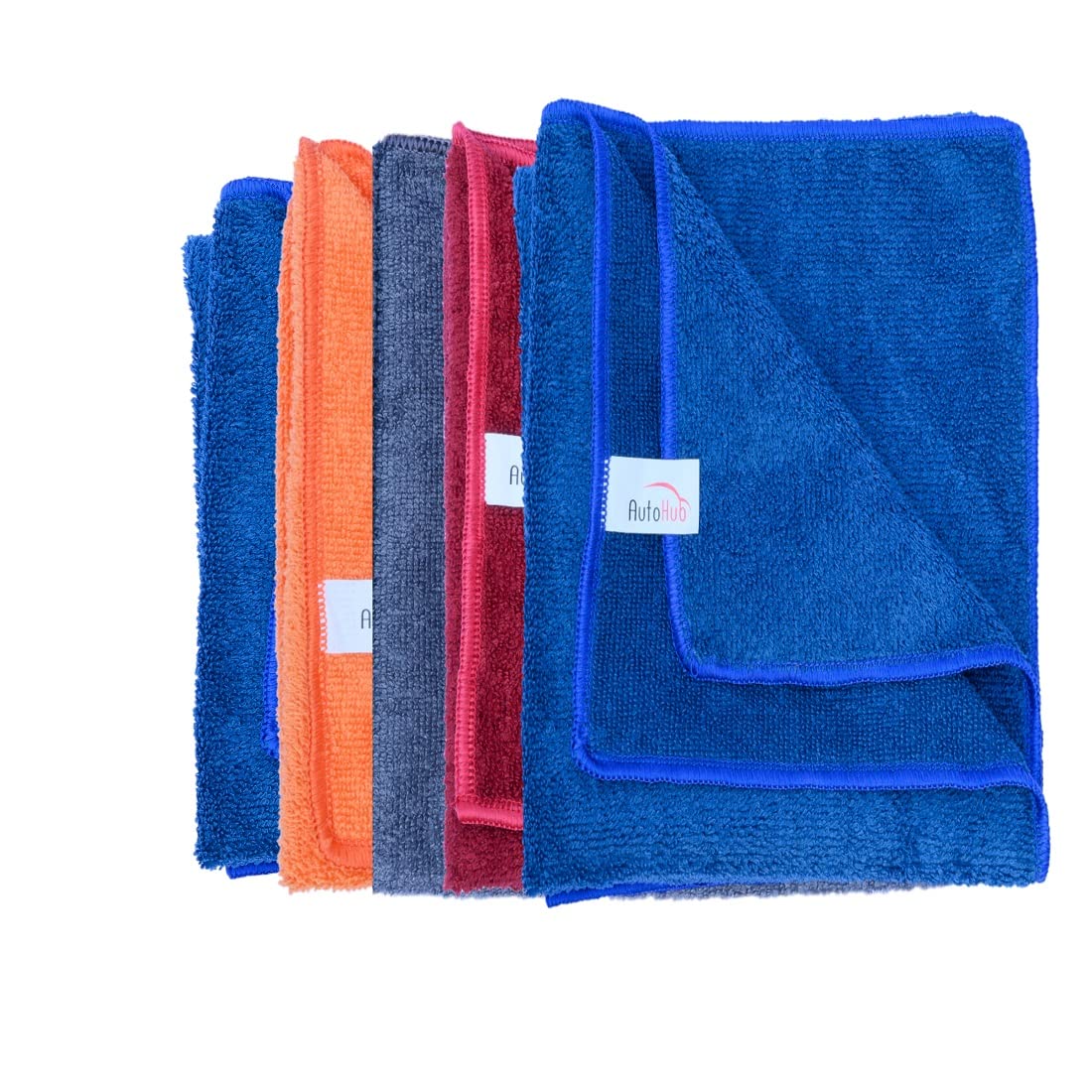 Auto Hub Microfiber Cloth for Car  360 GSM (40x40 CM) Car Cleaning Cloth, Thick Plush, Lint Free, Streak Free Microfiber Cloth 