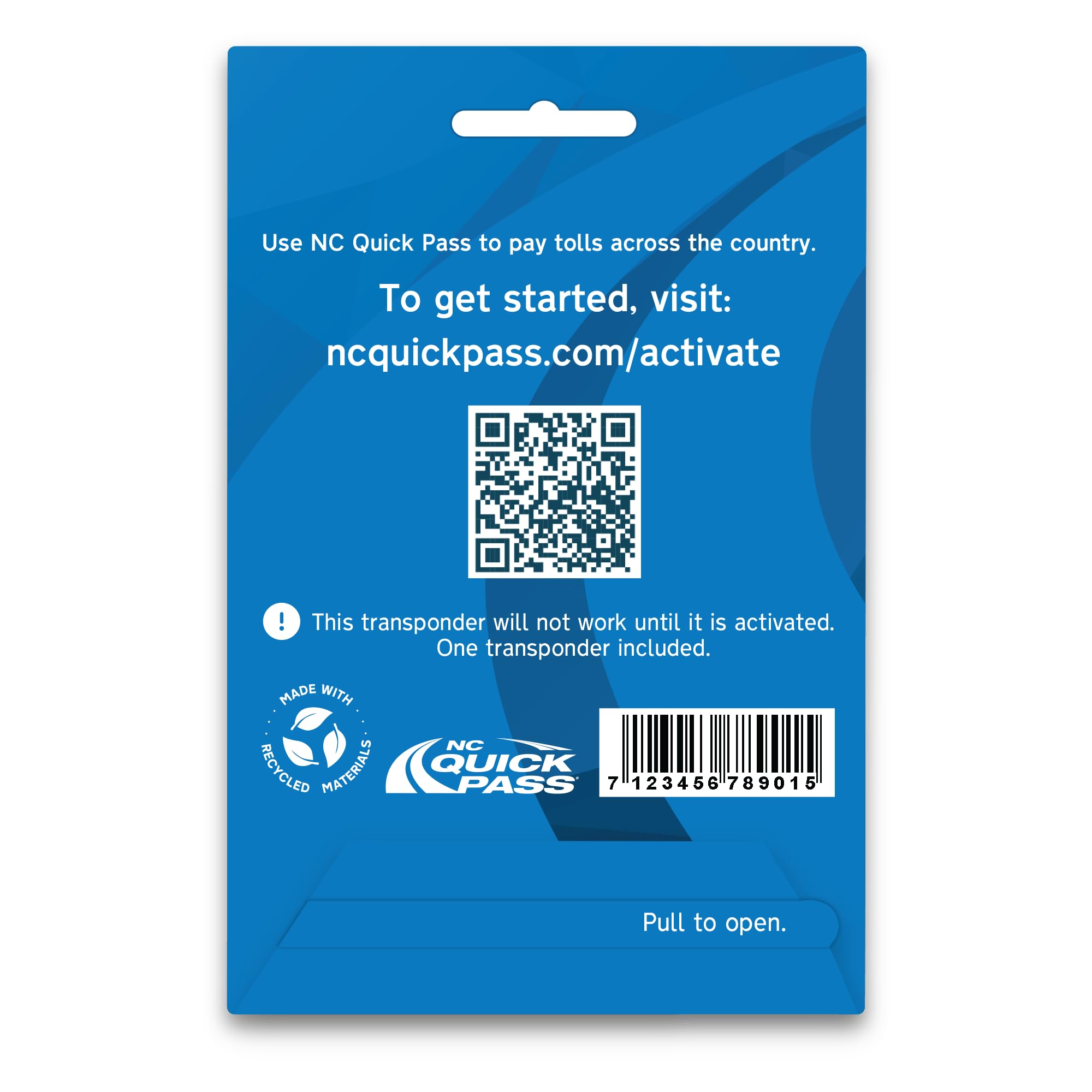 TAGAAS NC Quick Pass Sticker Transponder for Toll Roads – Works in 19 States, Silver, Model 00198715863765