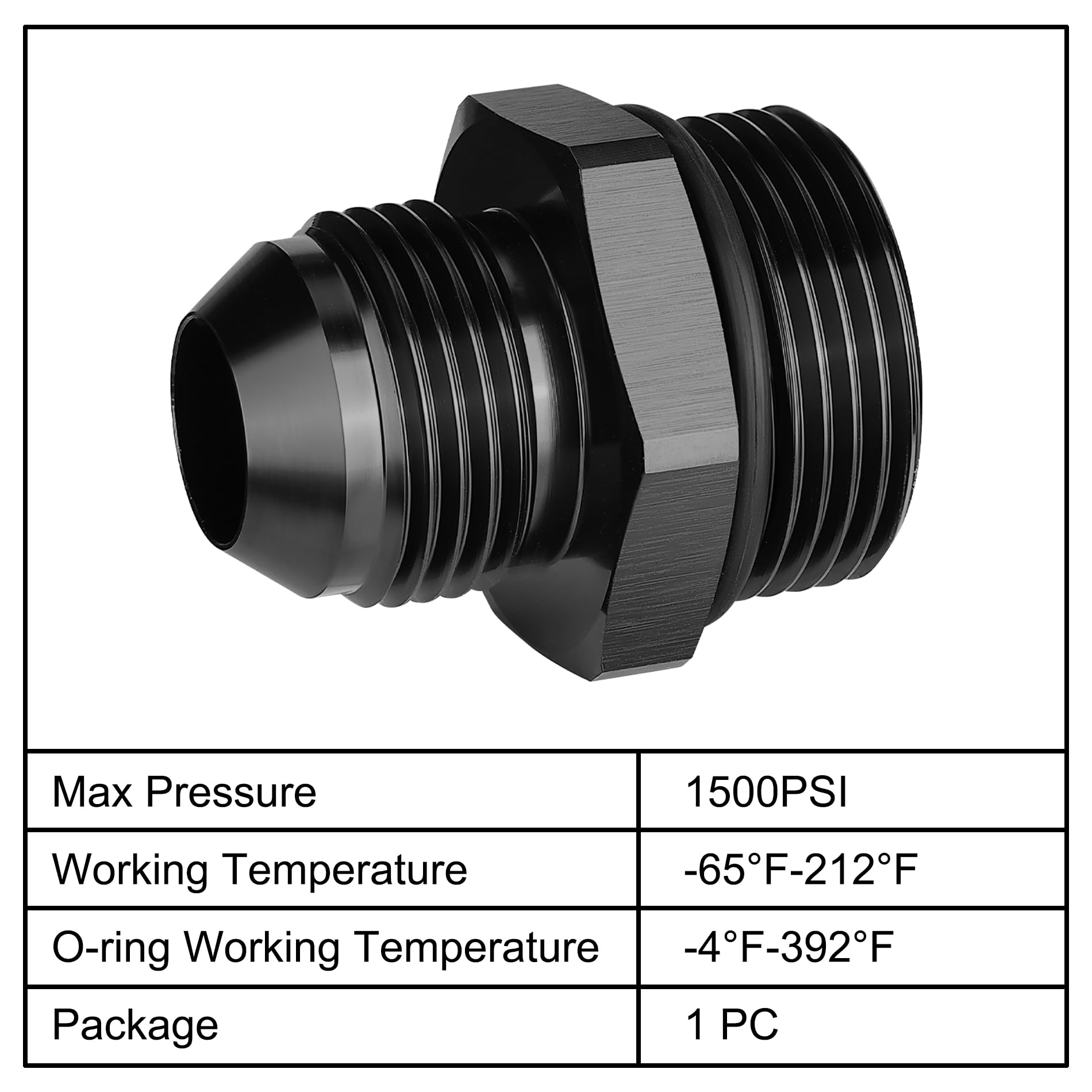 Evil Energy 12An Flare To An16 Orb Male O-Ring Fitting Adapter