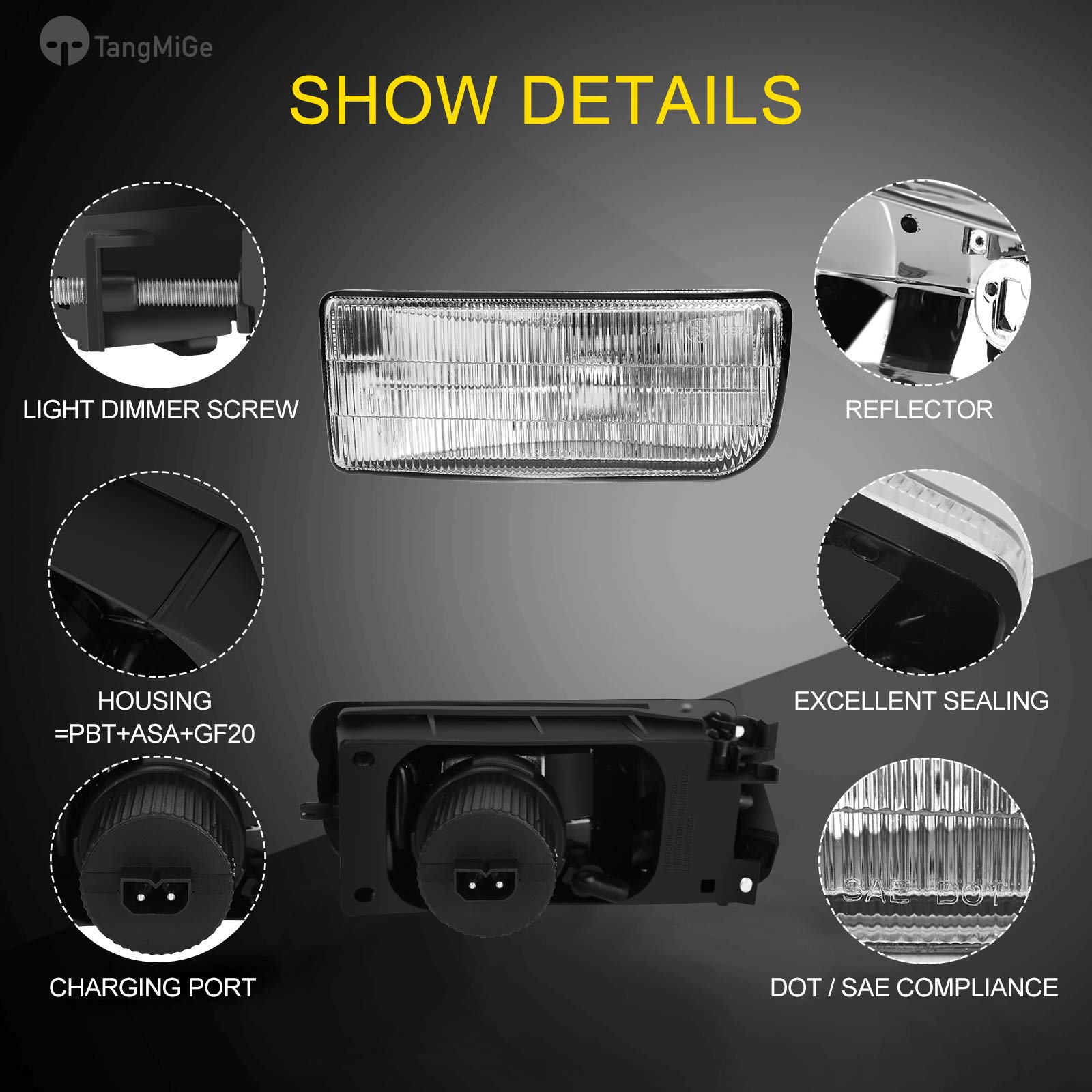 TangMiGe Fog Lights Lamps for 1992 1993 1994 1995 1996 1997 1998 1999 BMW (M3 / E36) 318i 318is 318ti 320i 323i 323is 325i 325is