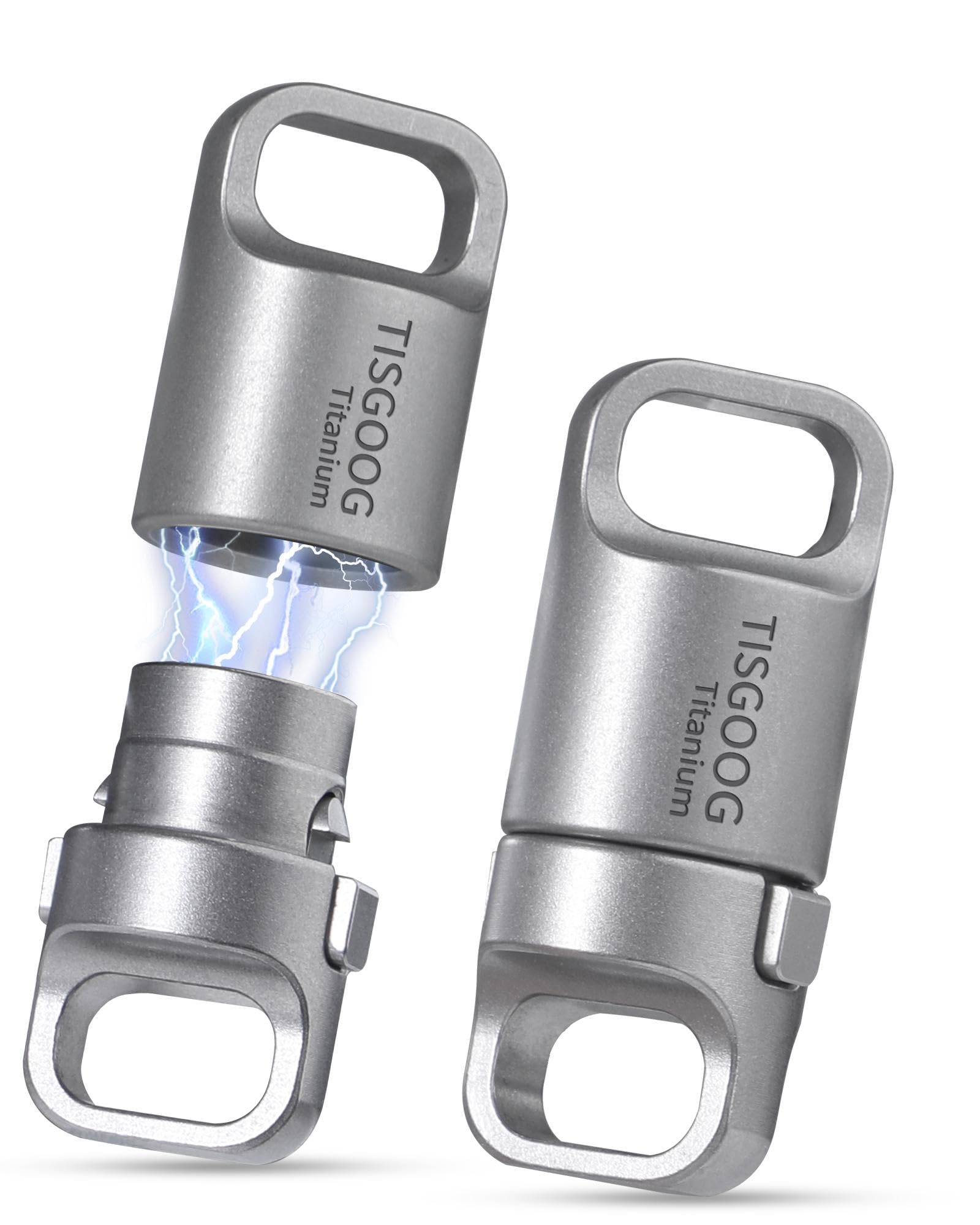 TISGOOG Titanium Detachable Keychain Clip, Magnetic Quick Release Keychain for Car
