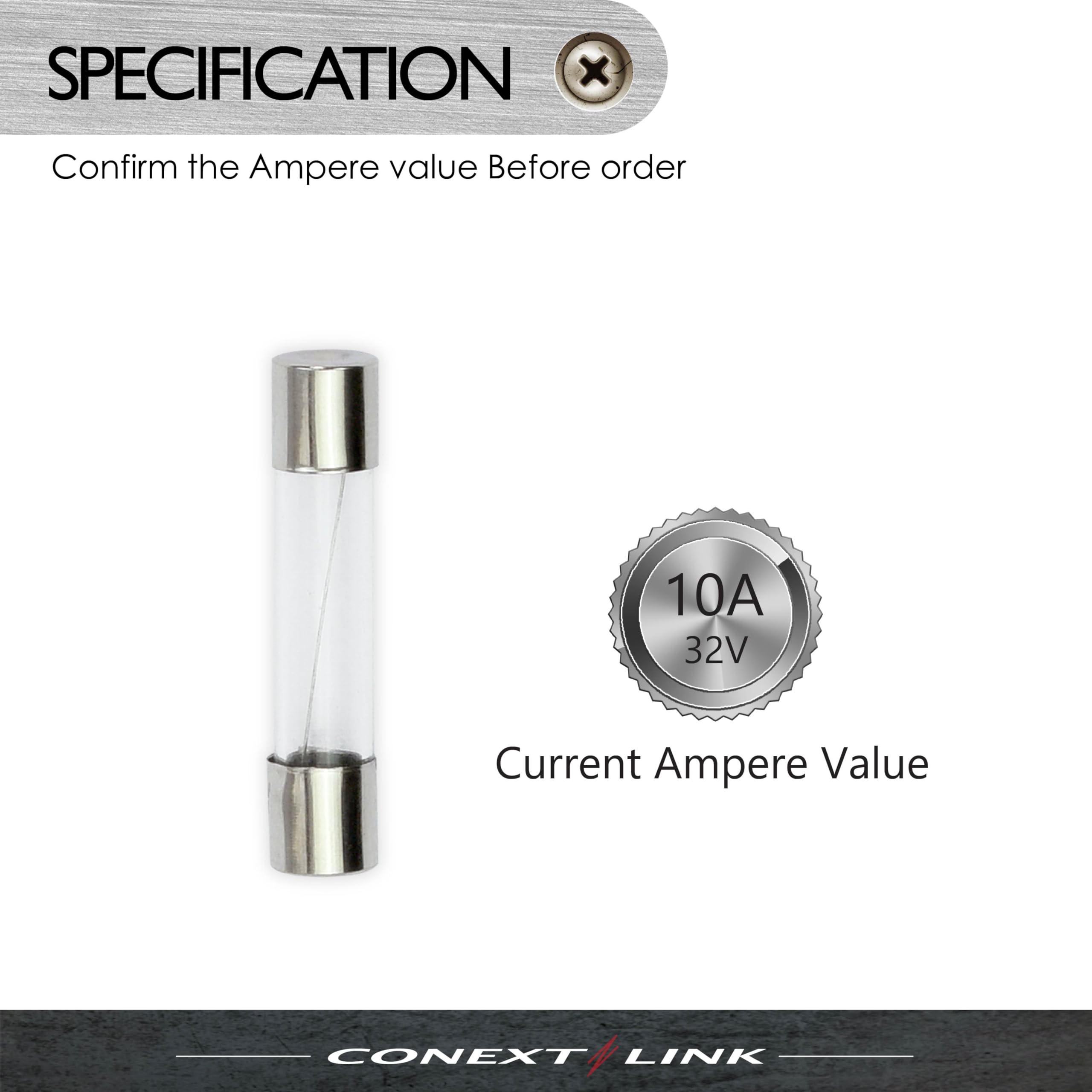 Conext Link Agc10-25 Nickel Agc Glass Tube Fuse 25 Pack (10 Amp) (14376)