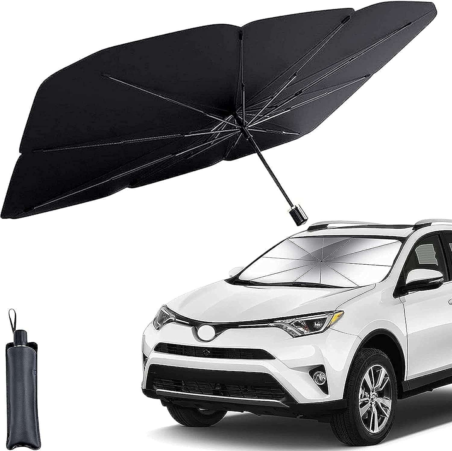 Adwait Car Sunshade Windshield Cover Umbrella Sunshade for Car Front Window Sun Protection & Heat Insulation Foldable for Datsun