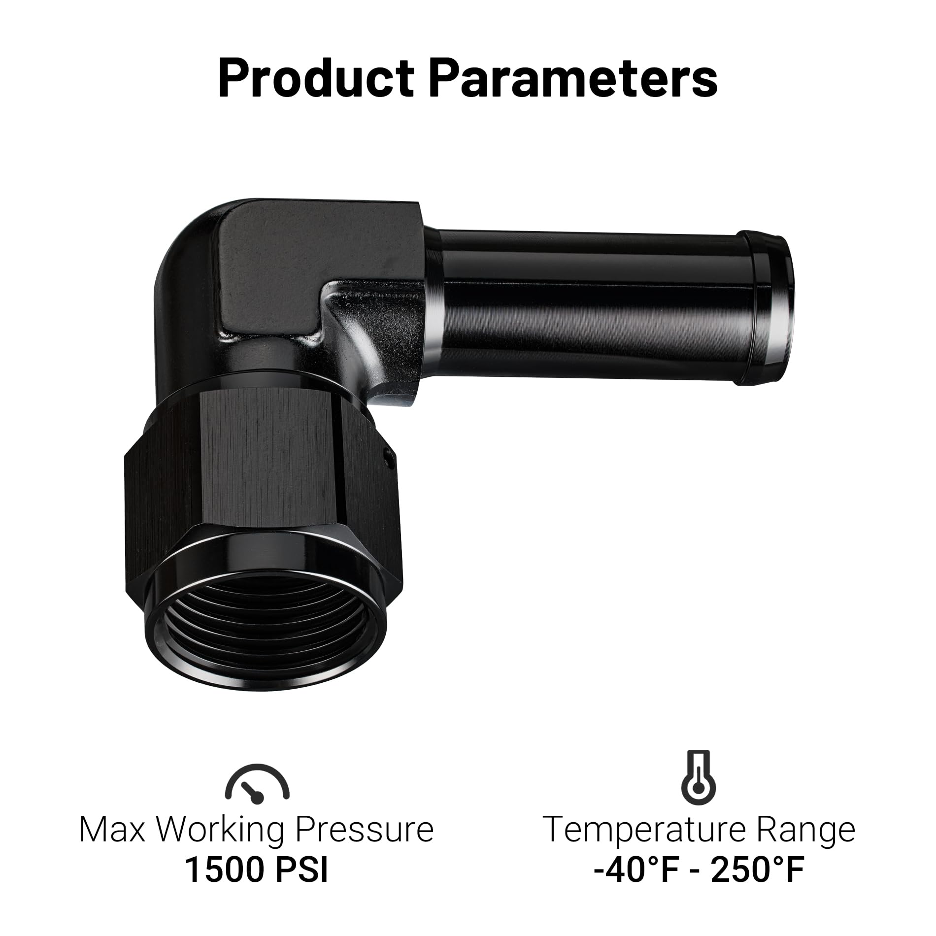 Evil Energy 10An Female To 5/8'' Barb Hose Fitting 90 Degree Swivel