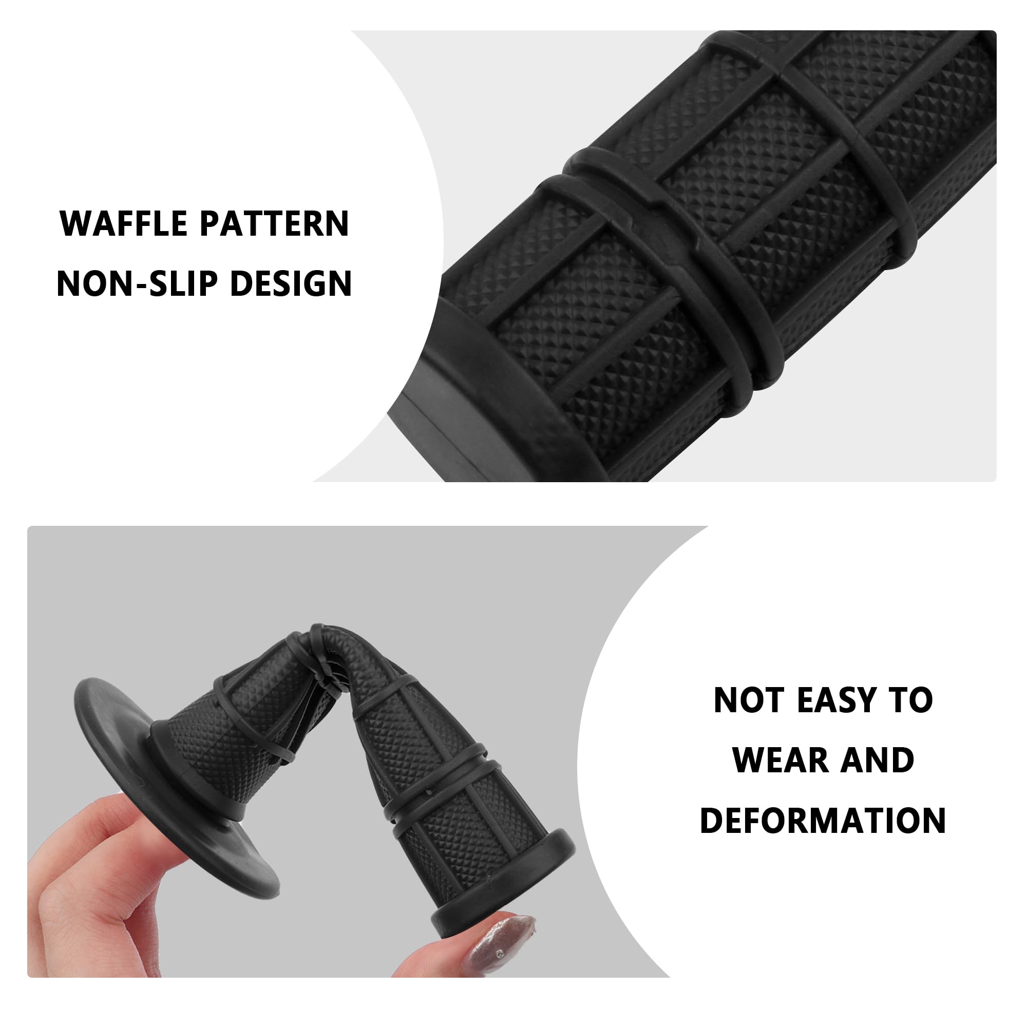 2PCS Motorcycle Grips,Anti-Slip Rubber Dirt Bike Grips with 7/8'' Left & 1'' Right Compatible with CRF KXF,Universal Motorcycle/