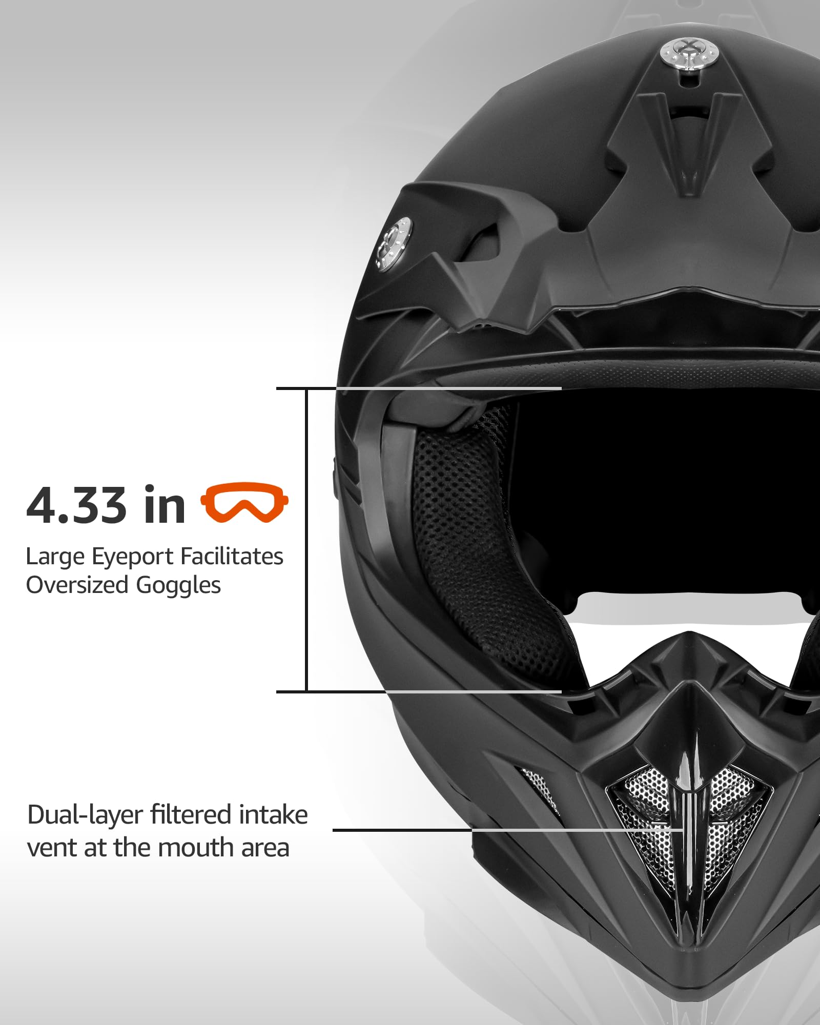 Yema Adults Dirt Bike Helmets, Ventilated Motocross Atv Dirtbike Offroad Bmx Mx Helmets, Dot Approved Motorcycle Helmets For Fou