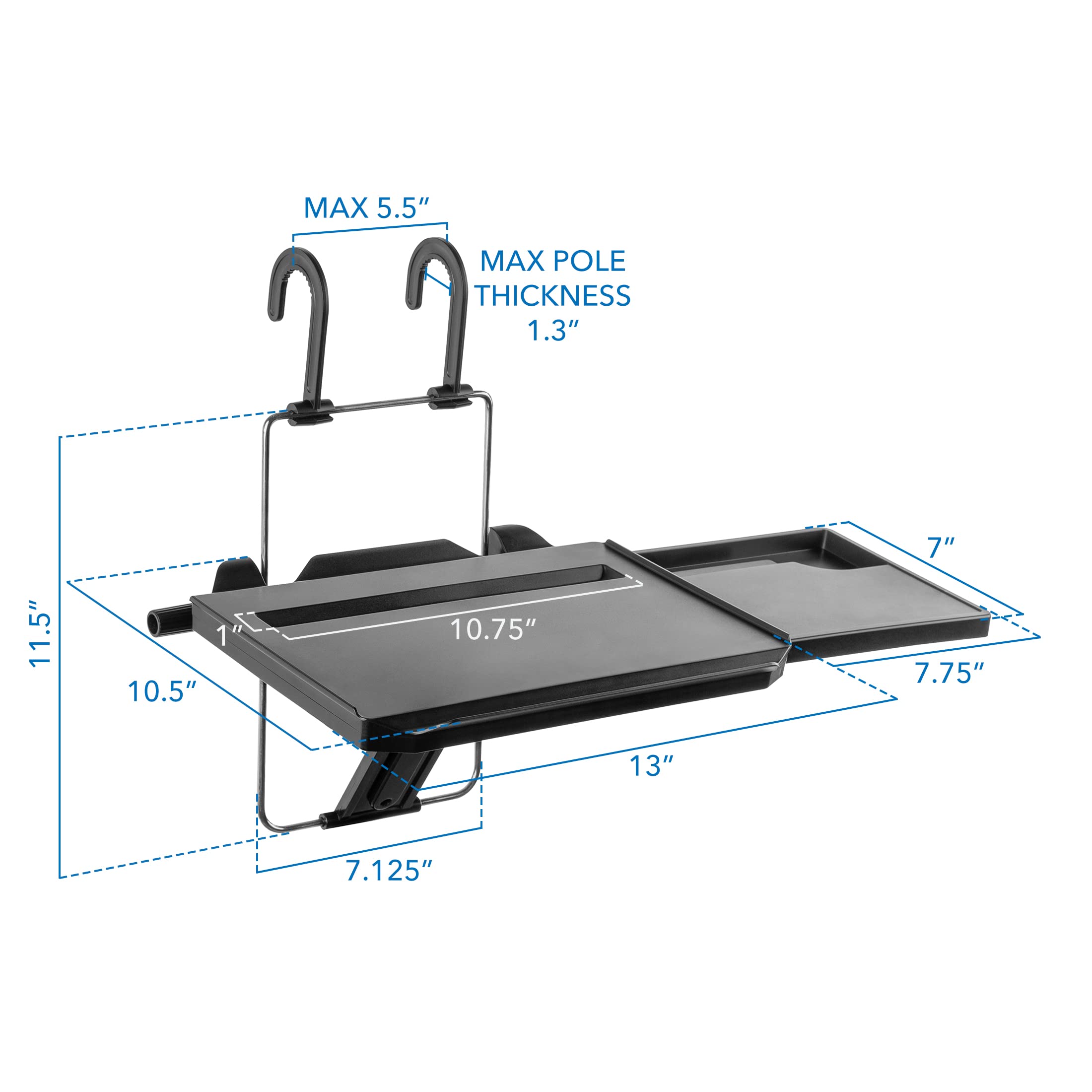 Mount-It! Car Table Tray - Adjustable Height & Tilt, Fits All Models, for Laptops, Food & Drinks, Model MI-7314