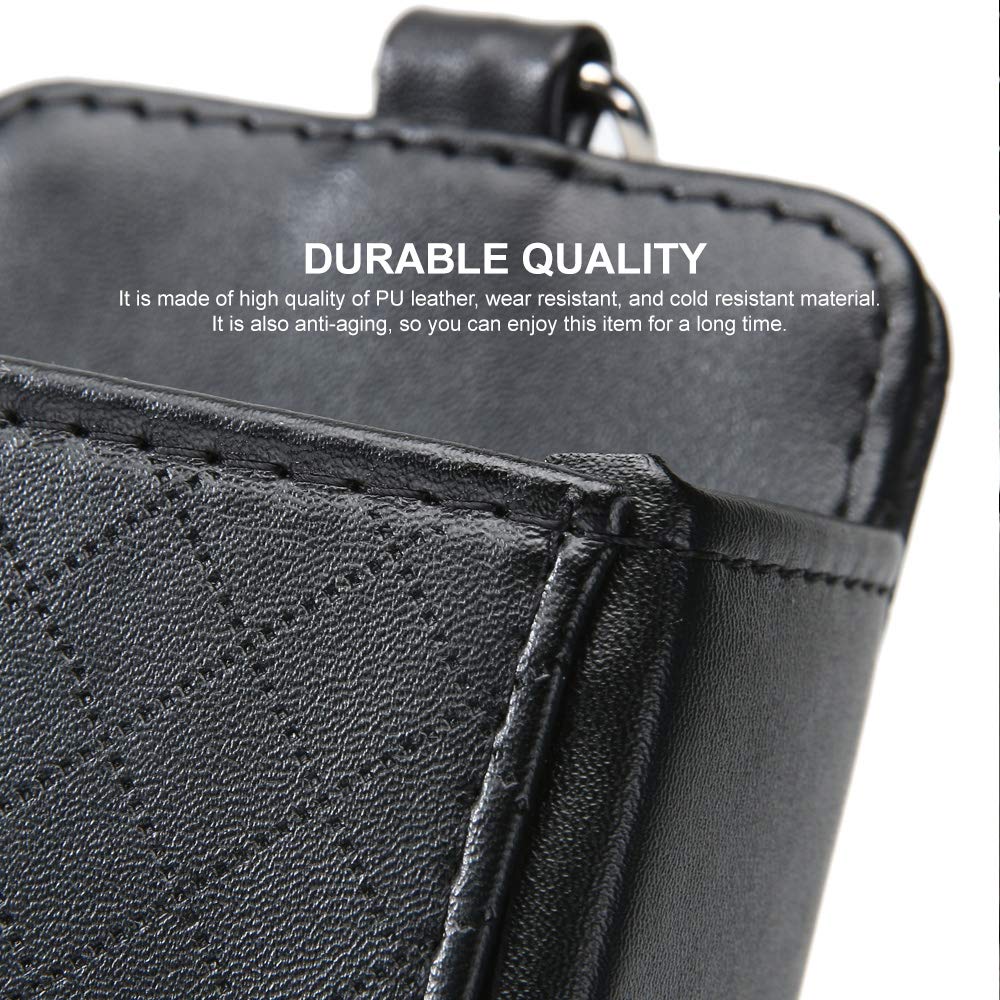RED SHIELD Car Auto Air Vent Leather Tidy Storage Hanging Bag Case Organizer for Keys, Coin, Cell phone & Glasses. Universal Veh