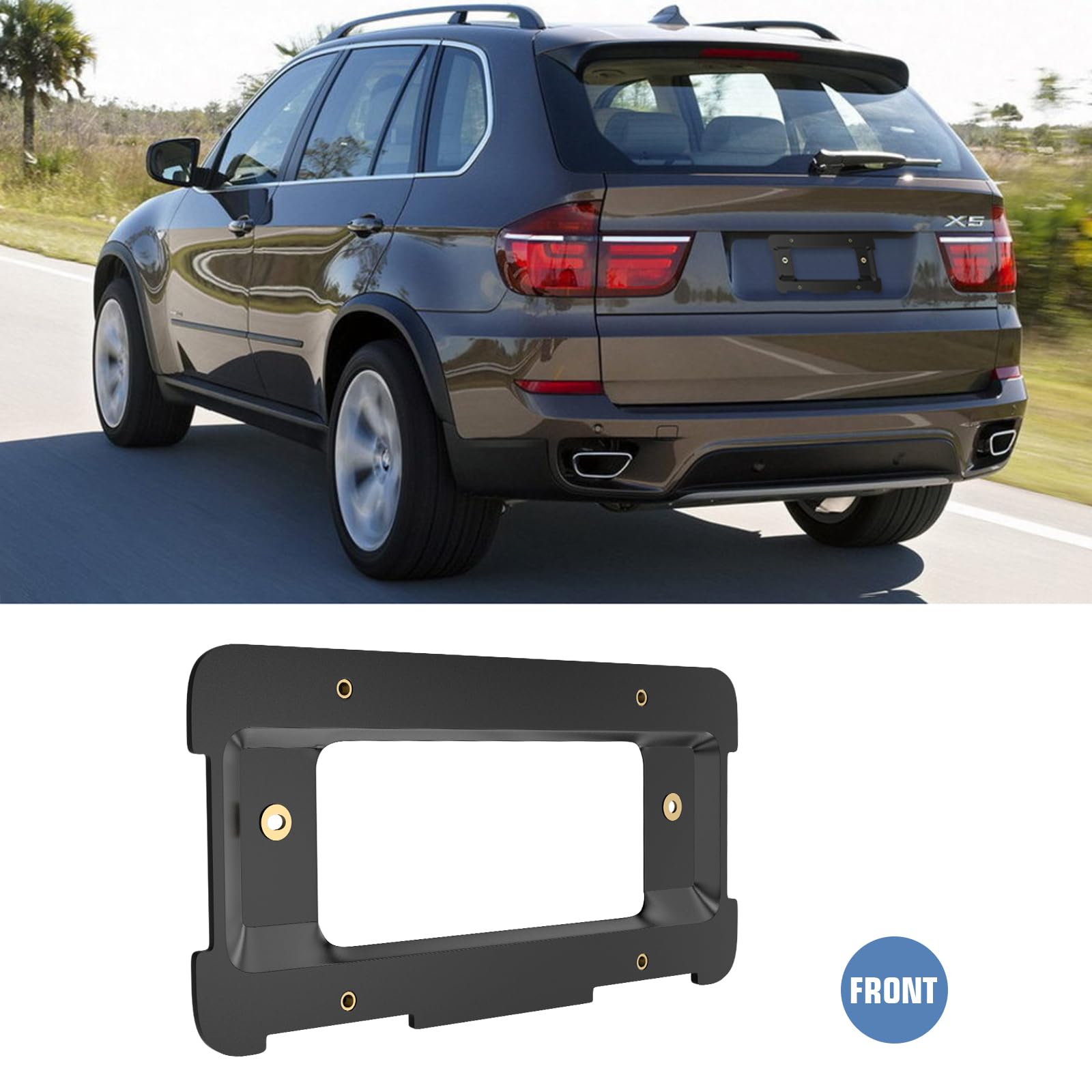 YDOTUSE Rear License Plate Holder Bracket - Black Plastic Compatible with BMW 1/2/3/4/5/6 Series & X1/X3/X4/X5/X6/Z4