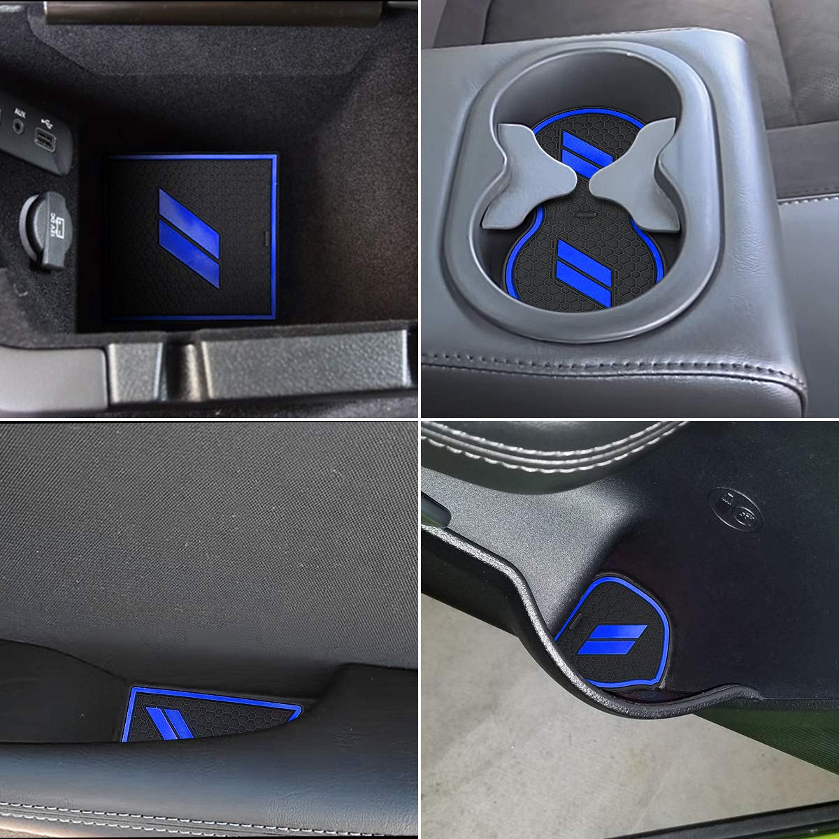 Auovo 11pcs Rubber Anti Dust Mat Set for 2015-2023 Challenger - Dark Blue Interior Accessories