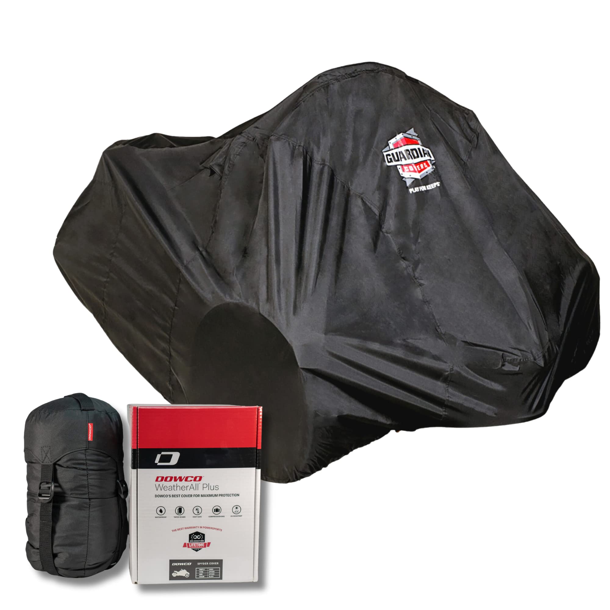 Dowco Indoor/Outdoor Motorcyle Cover Fits 2007 To 2019 Can-Am Spyder Models - Guardian WeatherAll Plus - Black [04583]Profession
