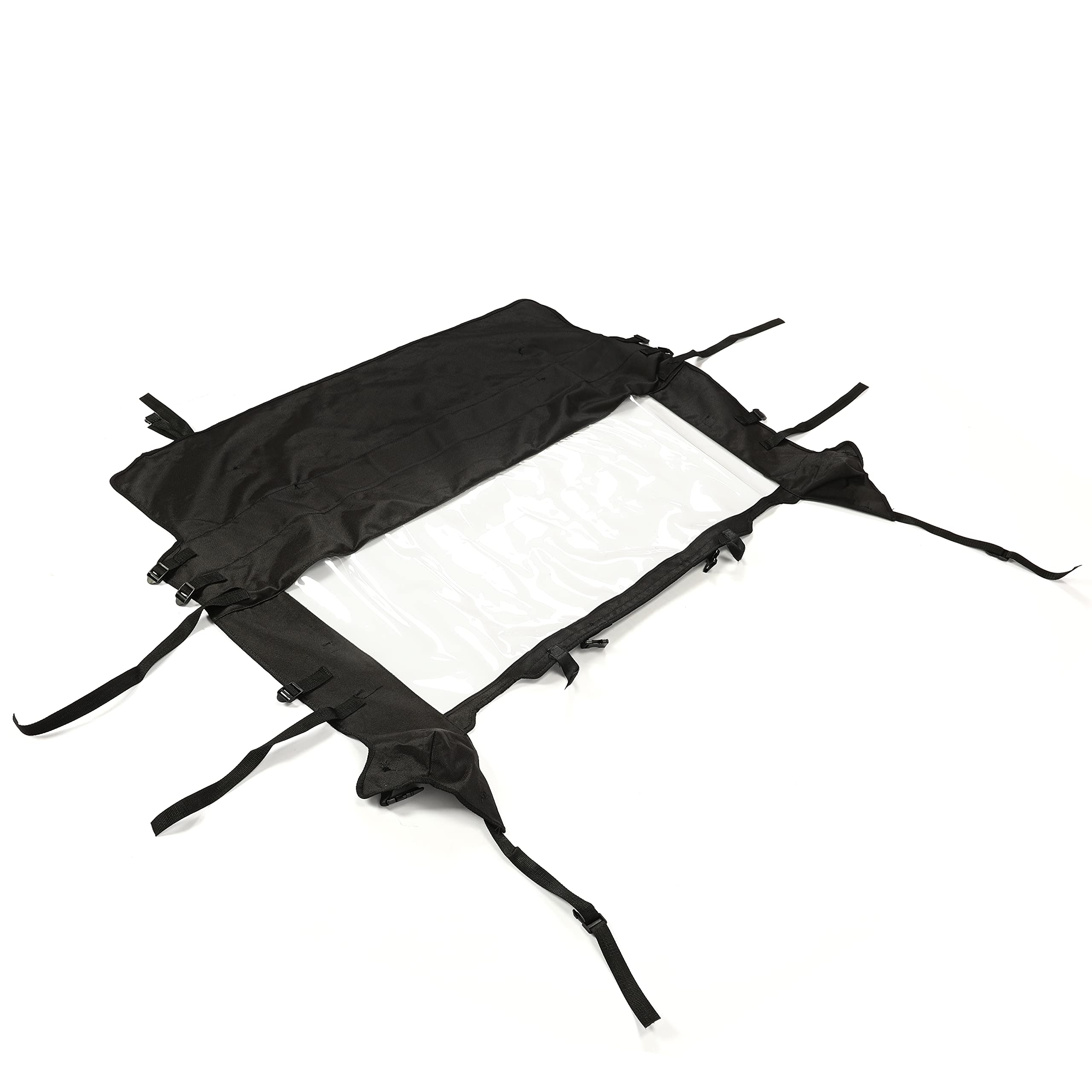 HECASA Rear Windshield for 2014-2022 Polaris RZR 900/1000 XP 4 Turbo, Soft Windproof Vinyl Cover, Black