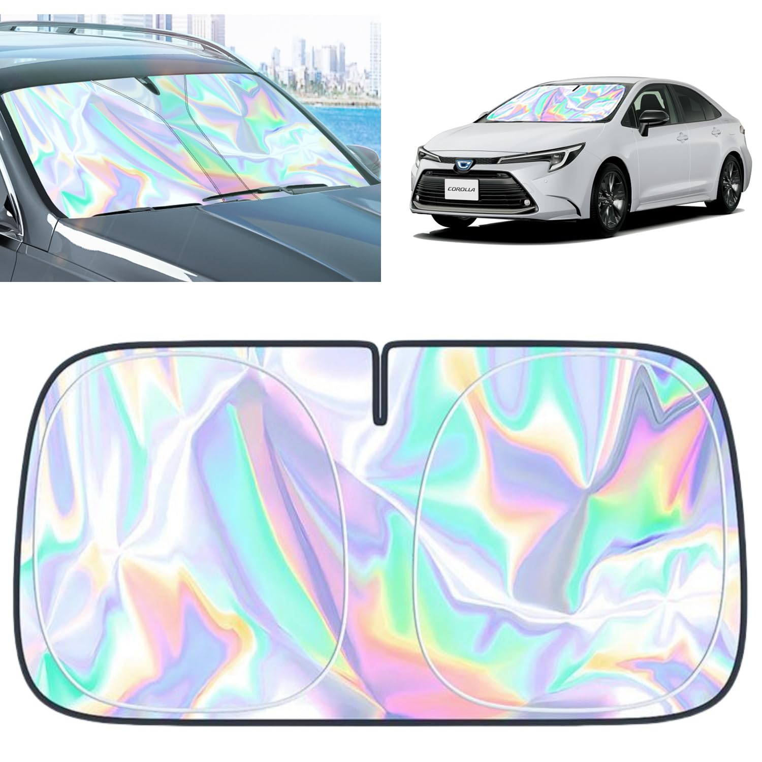 for Toyota Corolla Windshield Sun Shade - Foldable Windshield Cover Sun Shade Corolla 2007-2025 Accessories Protect Car from Sun