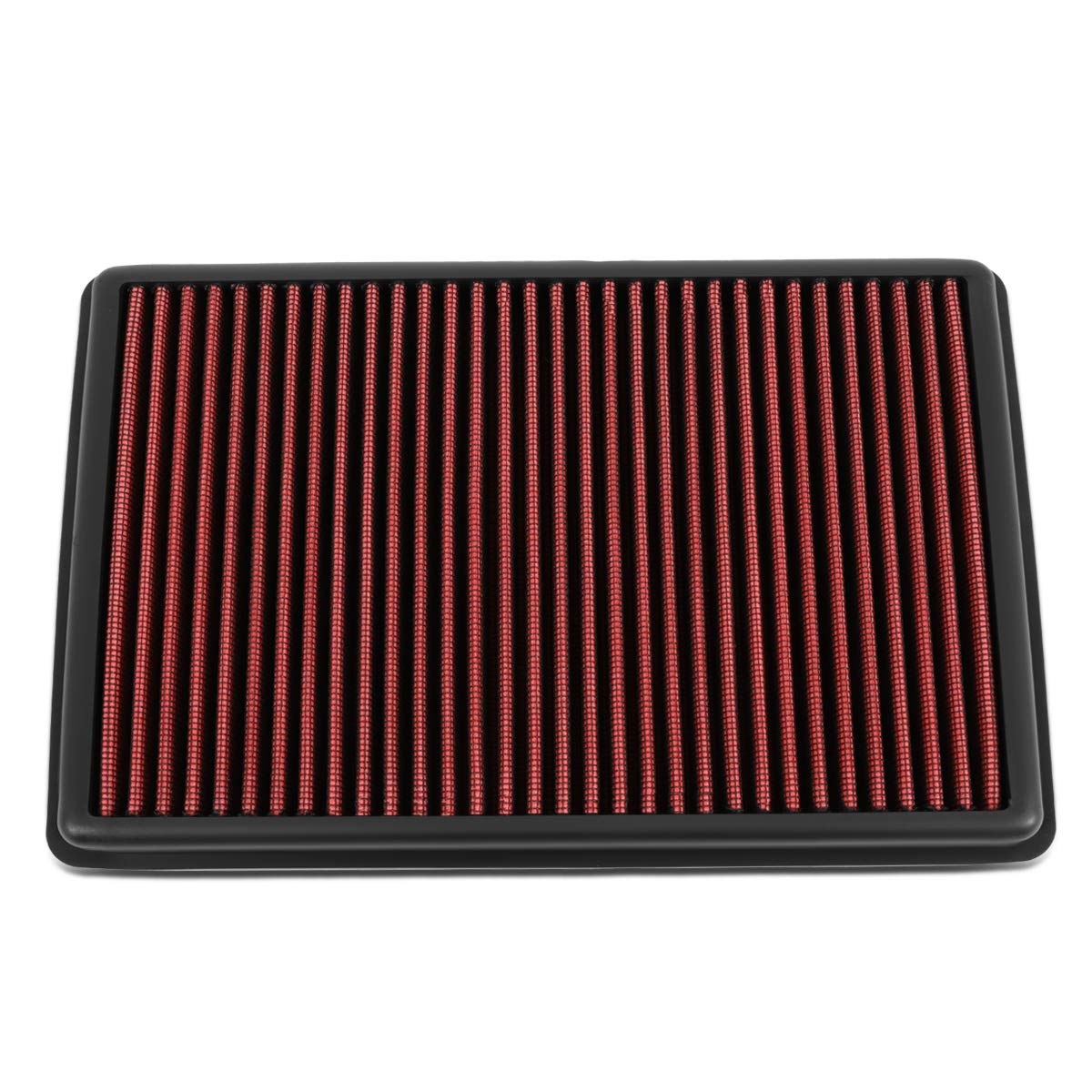 DNA Motoring AFPN-207-RD Washable Drop In Panel Air Filter Enhance Engine Performance Power & Acceleration Improve [Compatible w