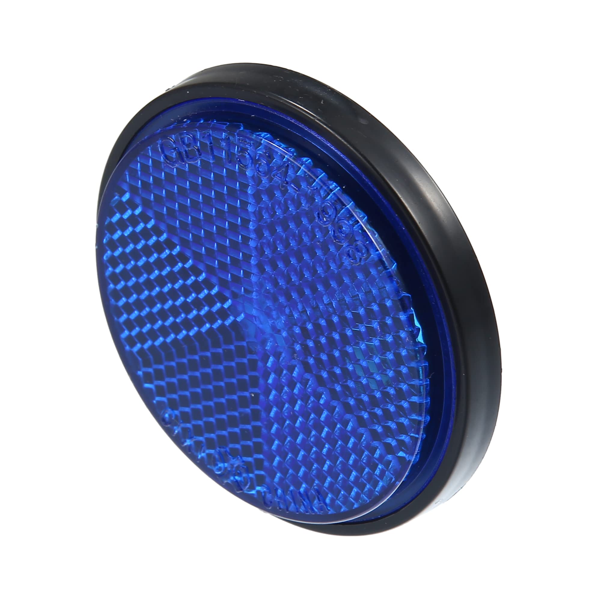 X AUTOHAUX Universal Round Reflectors for Motorcycle, Trailer, and Bike - Blue - 0.87"x2.32" - Durable Plastic