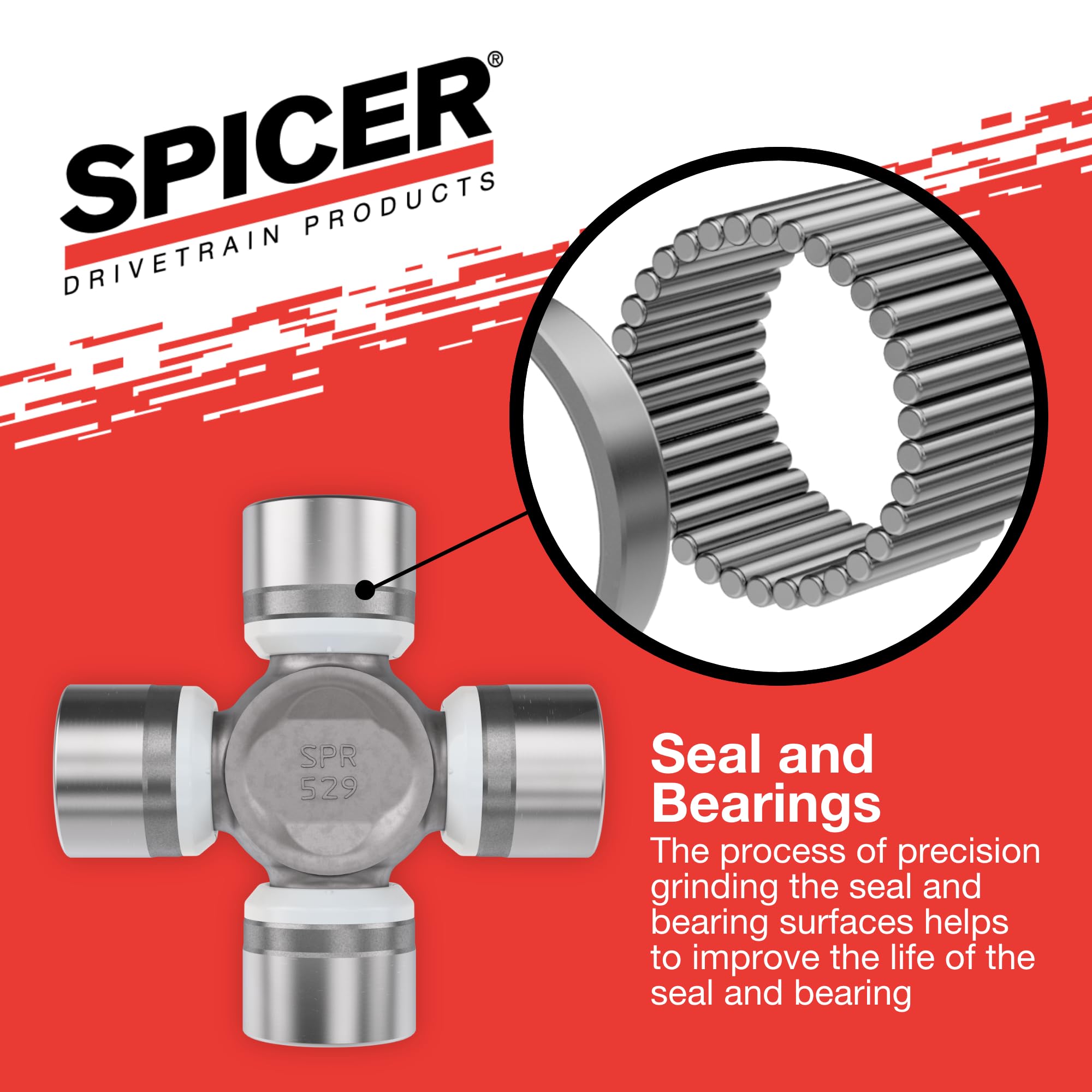 Spicer 5-7166X U-Joint Kit 1350Wj Series (Isr), Cup Size = 1.188