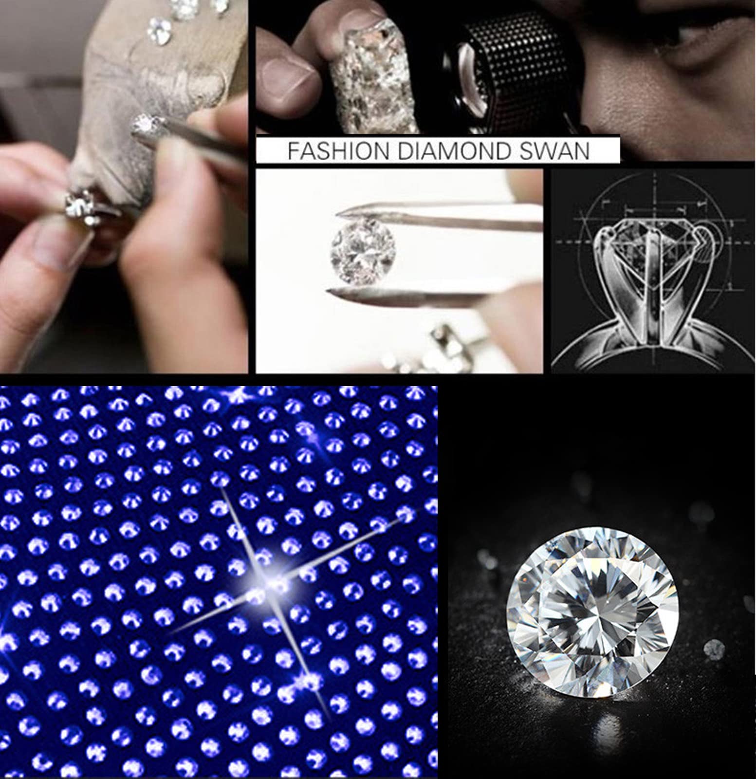 Funojoy Car Armrest Cover For Women Blue Diamond Rhinestone Bling Car Accessories Interior Car Decor For Women