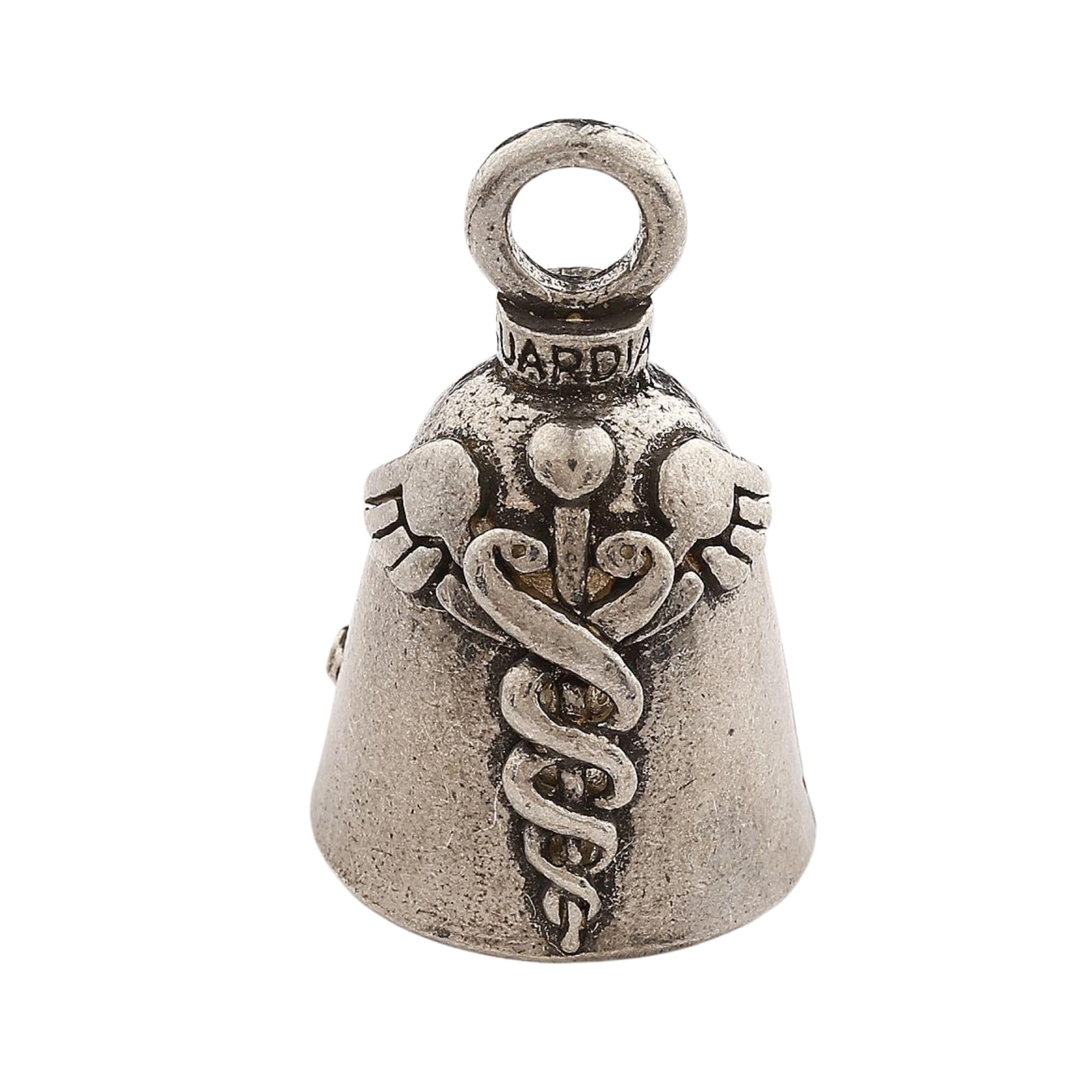 Guardian Bell Rn Nurse Good Luck Bell W/Keyring & Black Velvet Gift Bag | Motorcycle Bell | Lead-Free Pewter | Good Luck Gift To