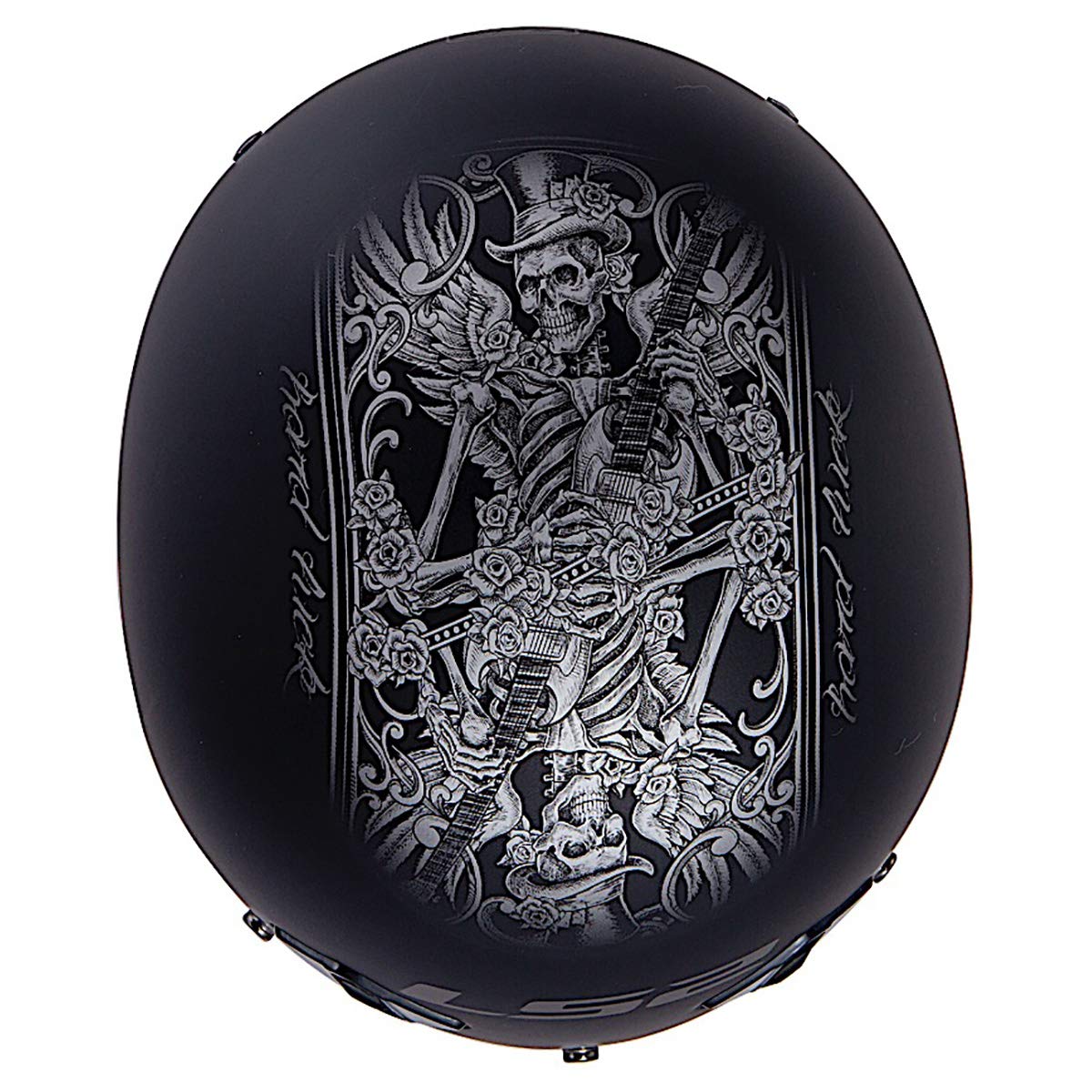 Ls2 Helmets Bagger Motorcycle Half Helmet (Hard Luck - X-Large)