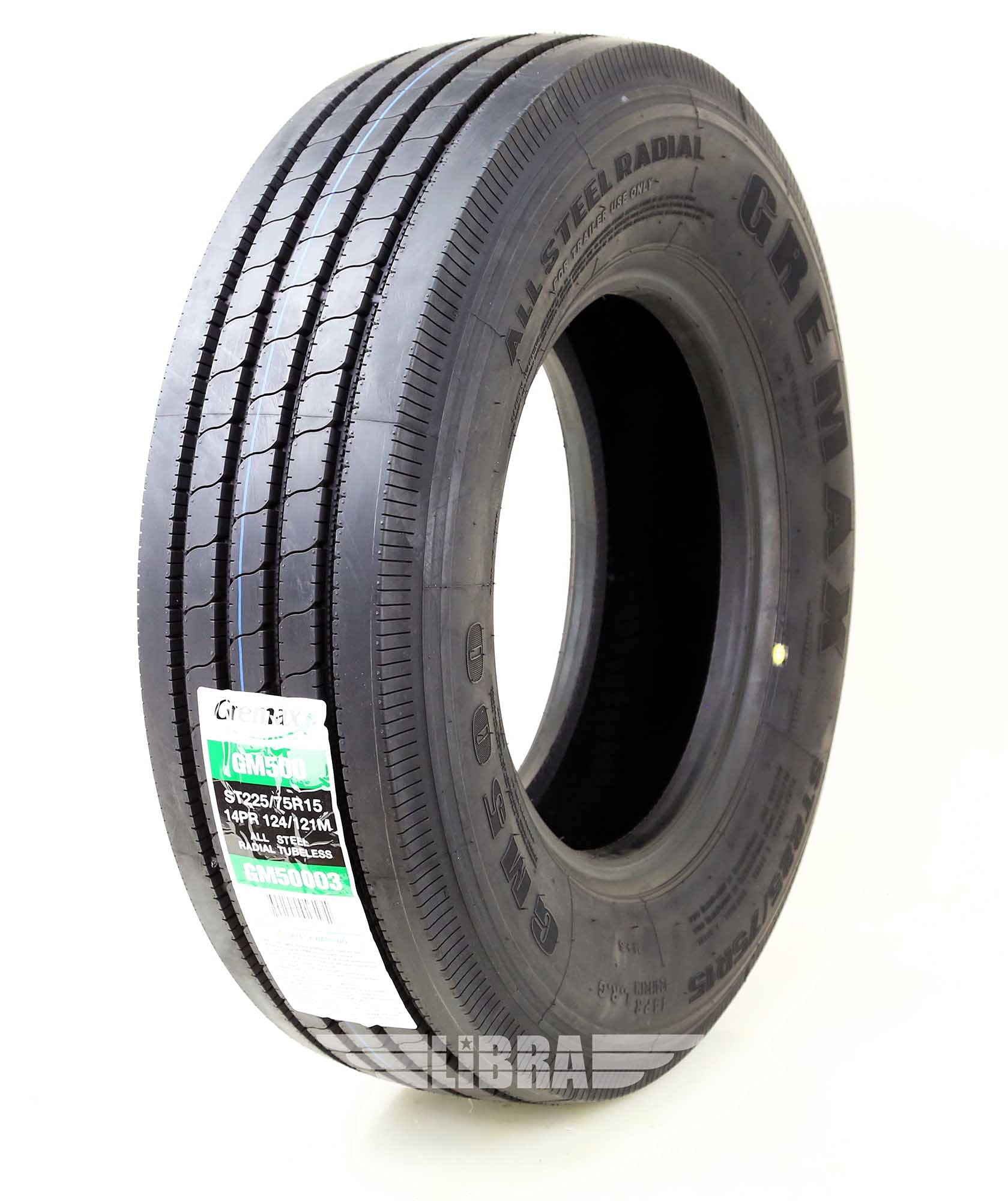 One Heavy Duty GREMAX All Steel Trailer Tire 225/75R15 14 Ply 124/121M 11150 