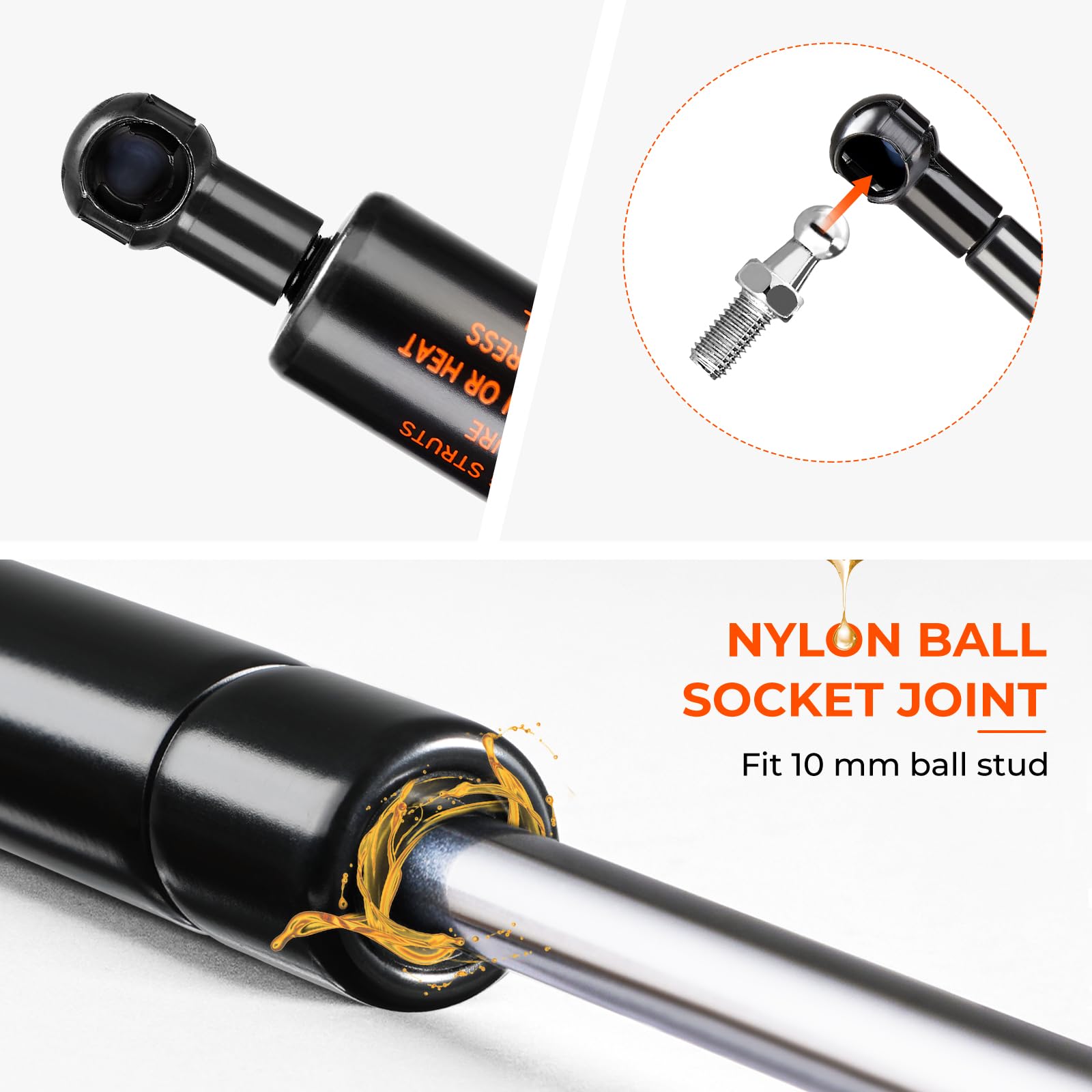Pamagoo C1610198 36 Inch 60Lb/267N C16-10198 Gas Strut,36'' Shock For Custom Window Lid Rv Bed Storage Heavy Duty Basement Door