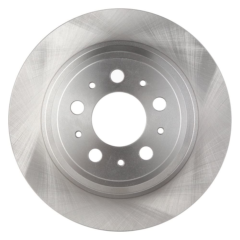 Trq Rear Brake Rotors Set Solid Compatible With 2001-2009 Volvo S60 1999-2006 S80 2001-2006 V70 2003-2007 Xc70