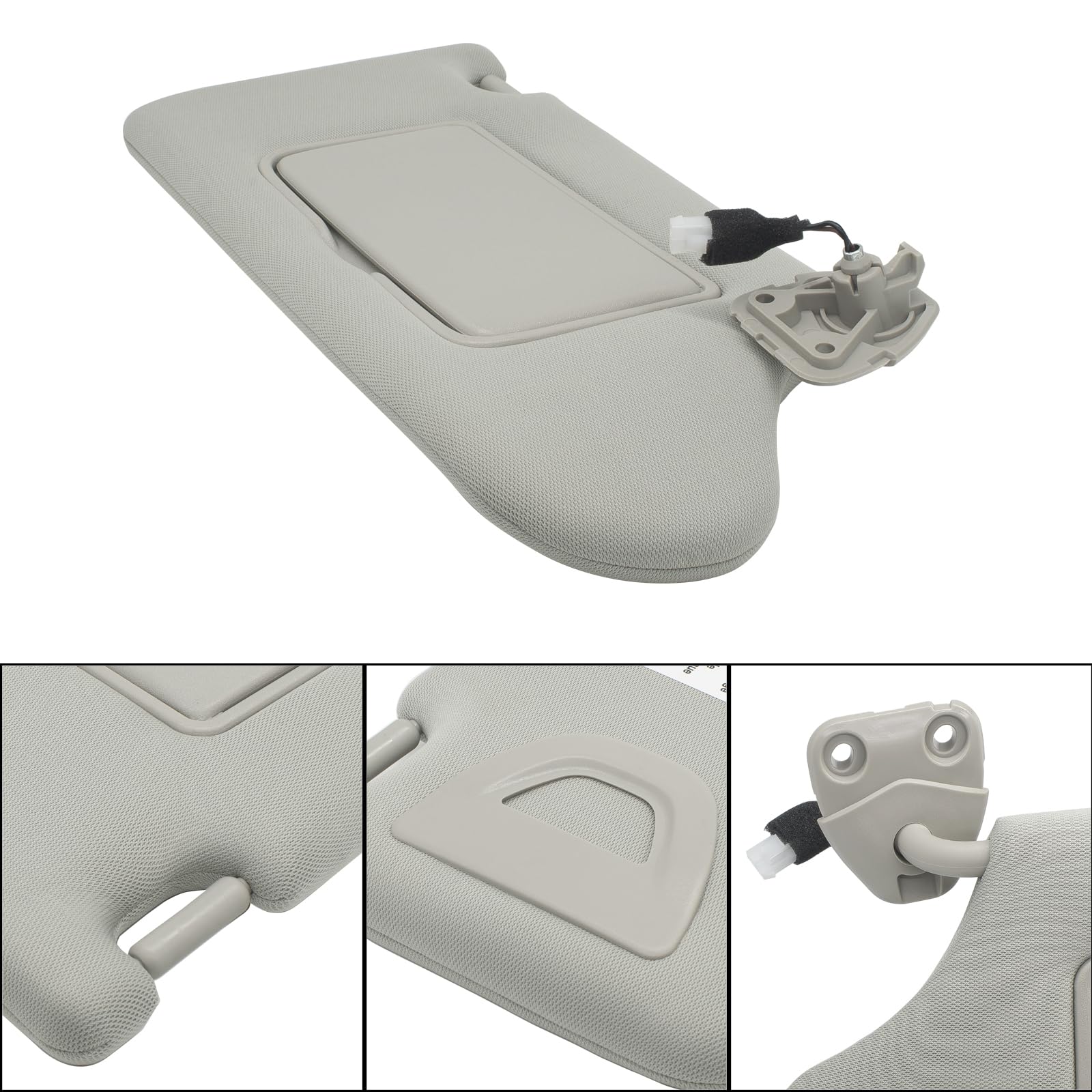 Passenger Right Side Sun Visor Replacement Compatible With Nissan Altima 2013 2014 2015 2016 2017 2018 With Light Switch 96401-3