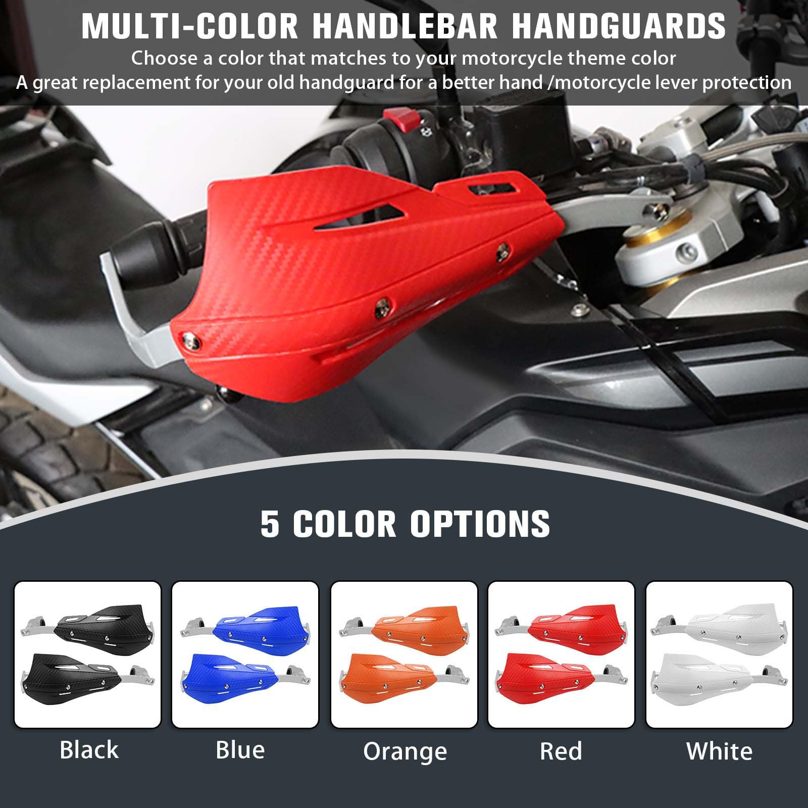 Chifun Handguard For 7/8'' 22Mm And 1 1/8'' 28Mm Motorcycle Handlebar Brake Lever Protection Hand Guard Cnc Aluminum Compatible