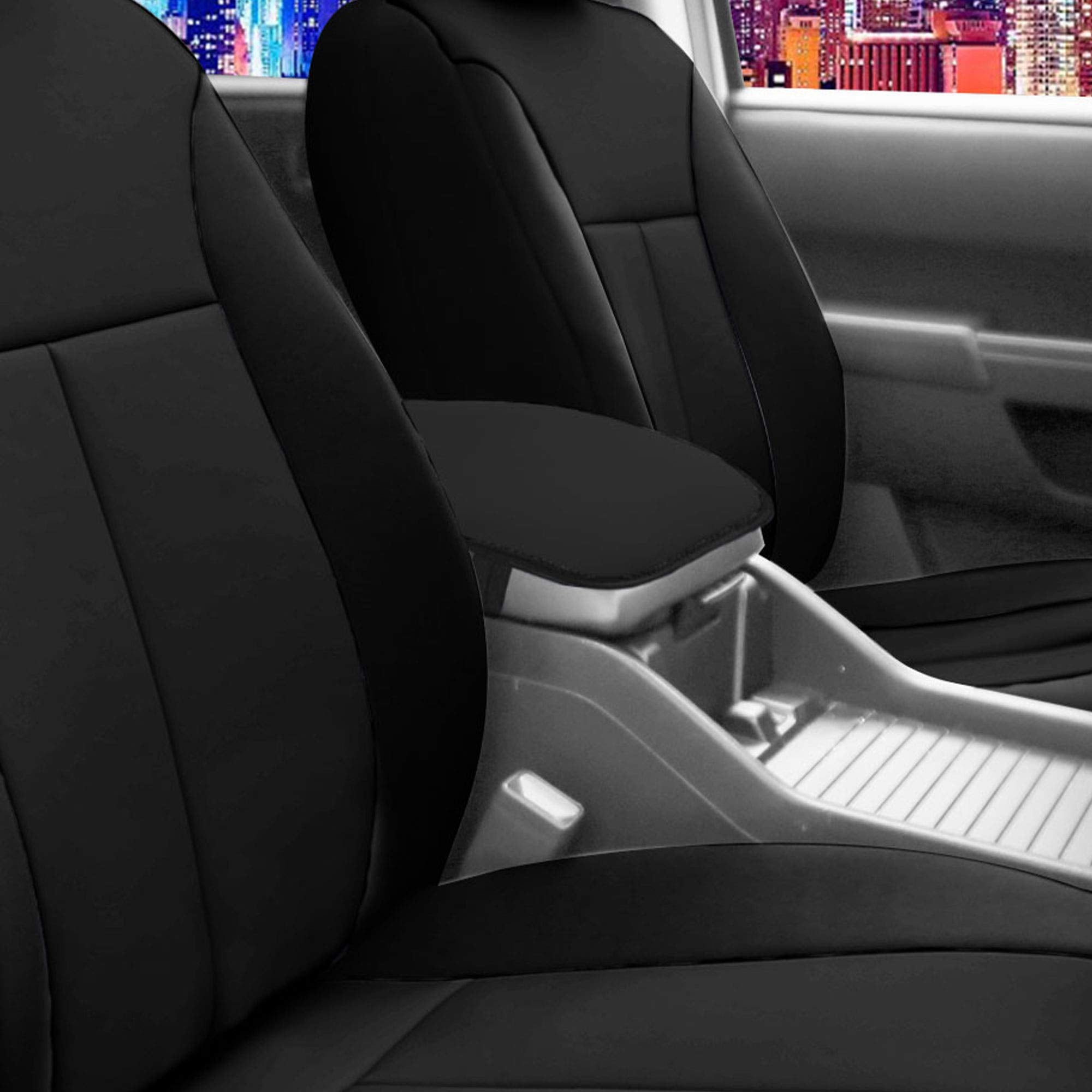 FH Group Neosupreme Center Console Pad Water-Resistant Black Seat Box Cover Protector fits Most Cars, SUVs, and Trucks