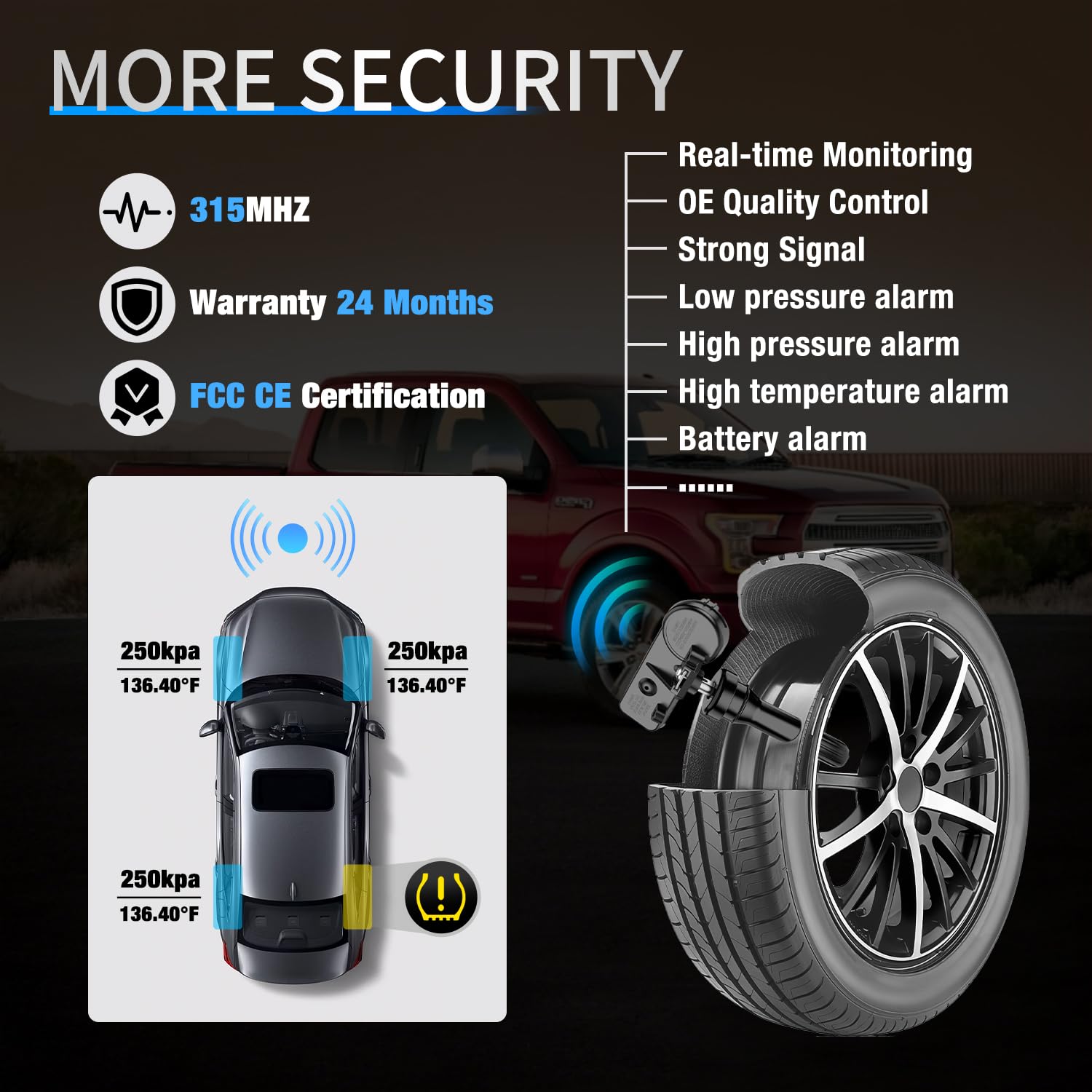 Nilight TPMS Sensor Compatible with 2009 2011 2012 2013 2014 2015 Ford F150 Fusion Mustang 2011-2020 Focus Explorer Lincoln MKS