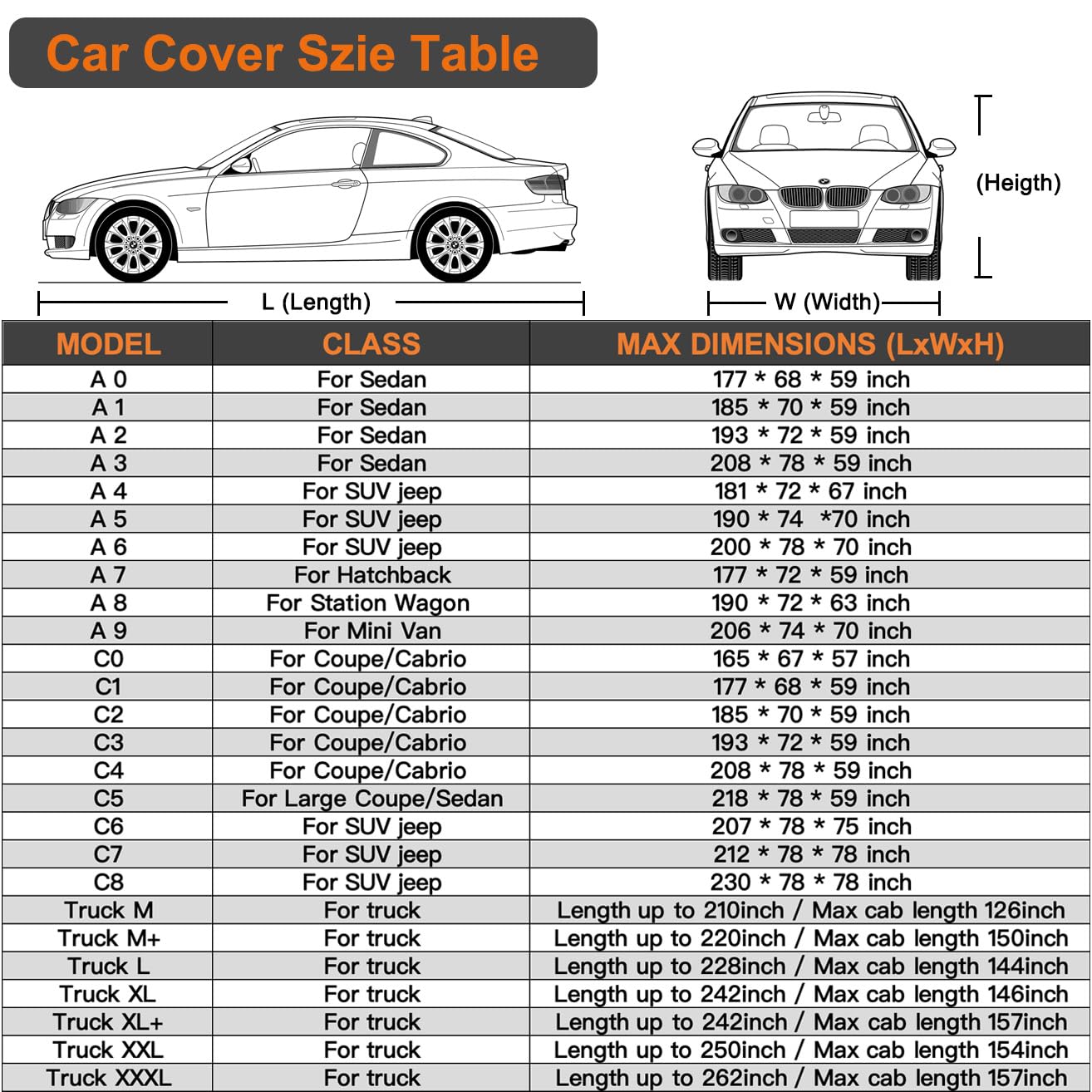 Kayme 6 Layers Truck Cover Waterproof All Weather, Heavy Duty Outdoor Pickup Cover Sun Uv Rain Protection, Universal Fit For Che