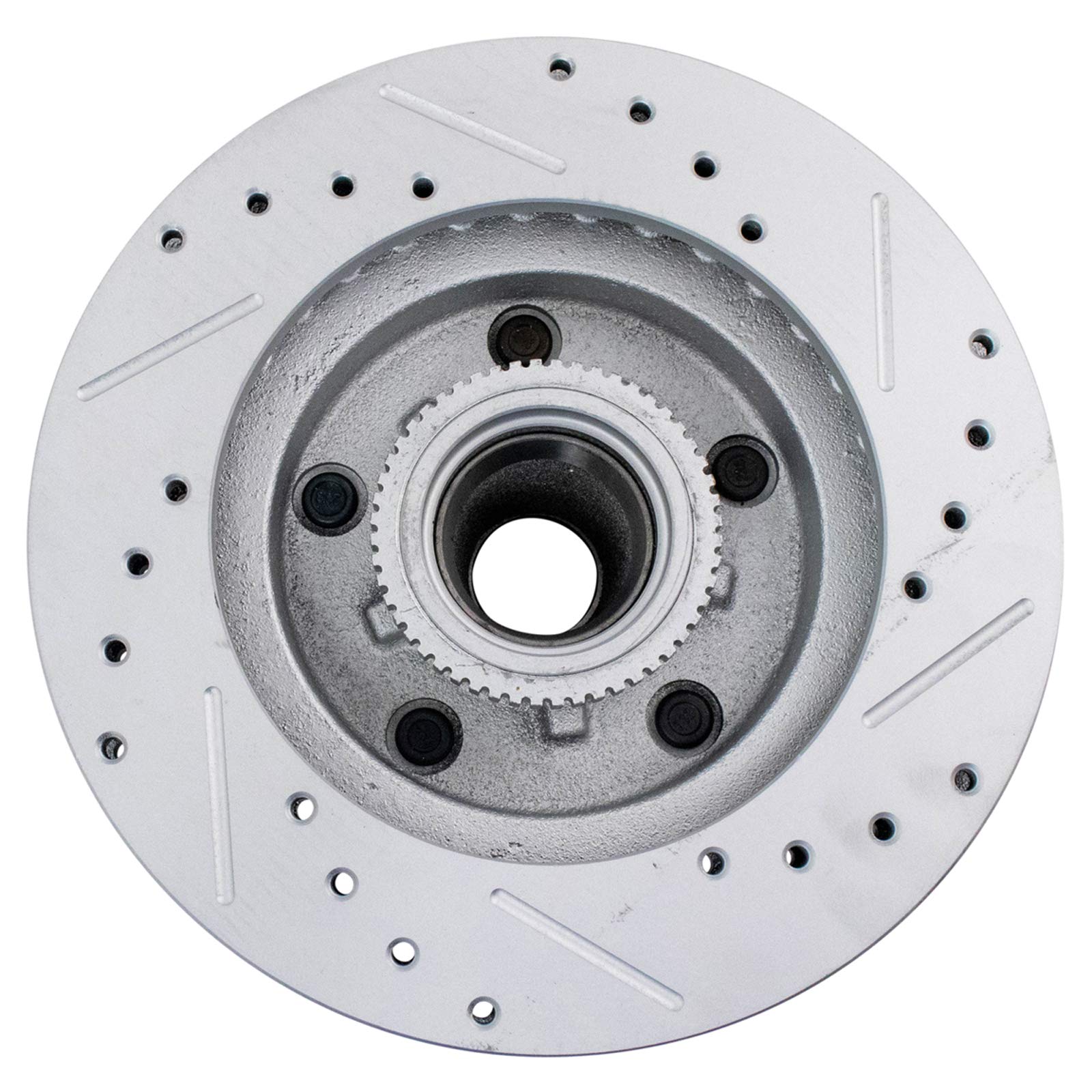 Trq Front Performance Brake Rotor Drilled Slotted Pair Set For Blazer/Blazer S10 / Hombre/Jimmy S-15 / S-15 Sonoma / S10 Pickup