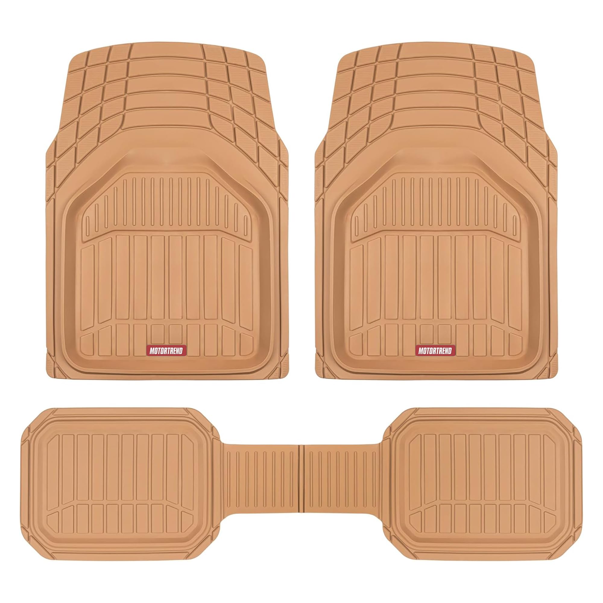 Motor Trend 943-BG FlexTough Defender Car Floor Mats -Next Generation Deep Dish Heavy Duty Contour Liners for Car SUV Truck & Va
