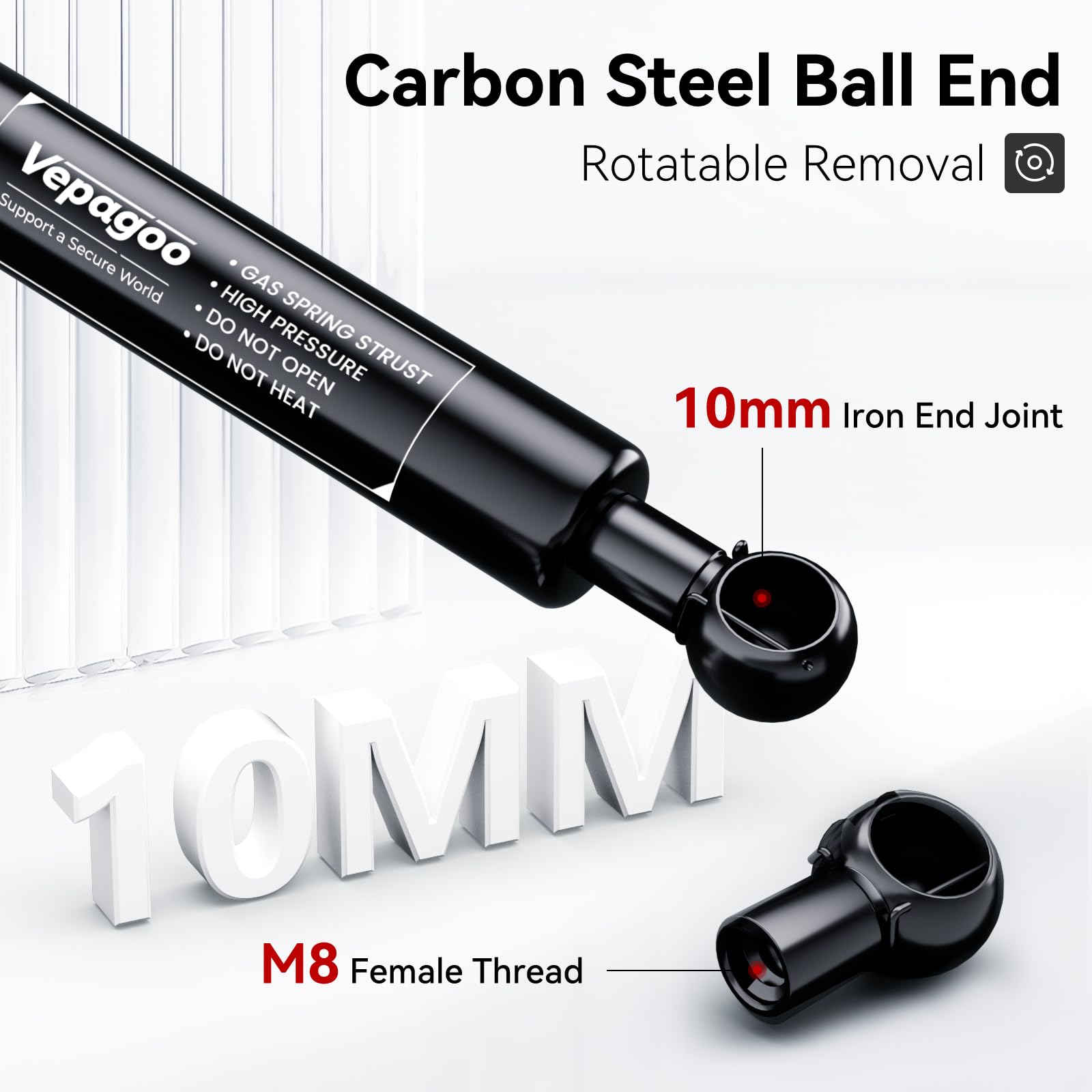 Vepagoo Ml28100 30.9In 100Lb/445N Lift Support Gas Shock Strut Spring For Truck Bed Tonneau Cover Camper Shell Topper Rv Outside