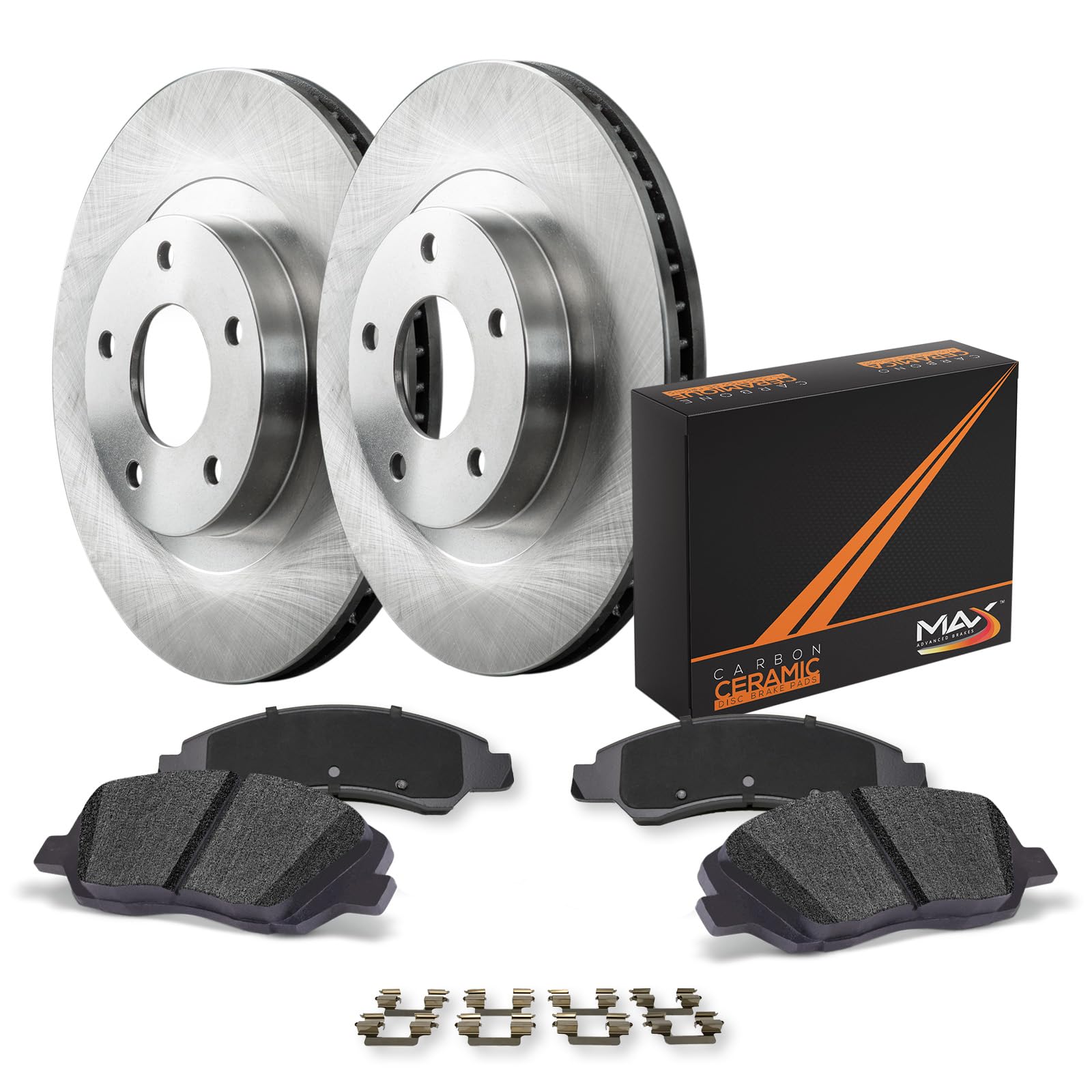 Max Advanced Brakes Rear Brake Kit For 2012-2020 Dodge Grand Caravan Chrysler Town & Country W/Dual Piston Fr Caliper Replacement Premium Oe Disc Brake Rotors And Ceramic Brake Pads
