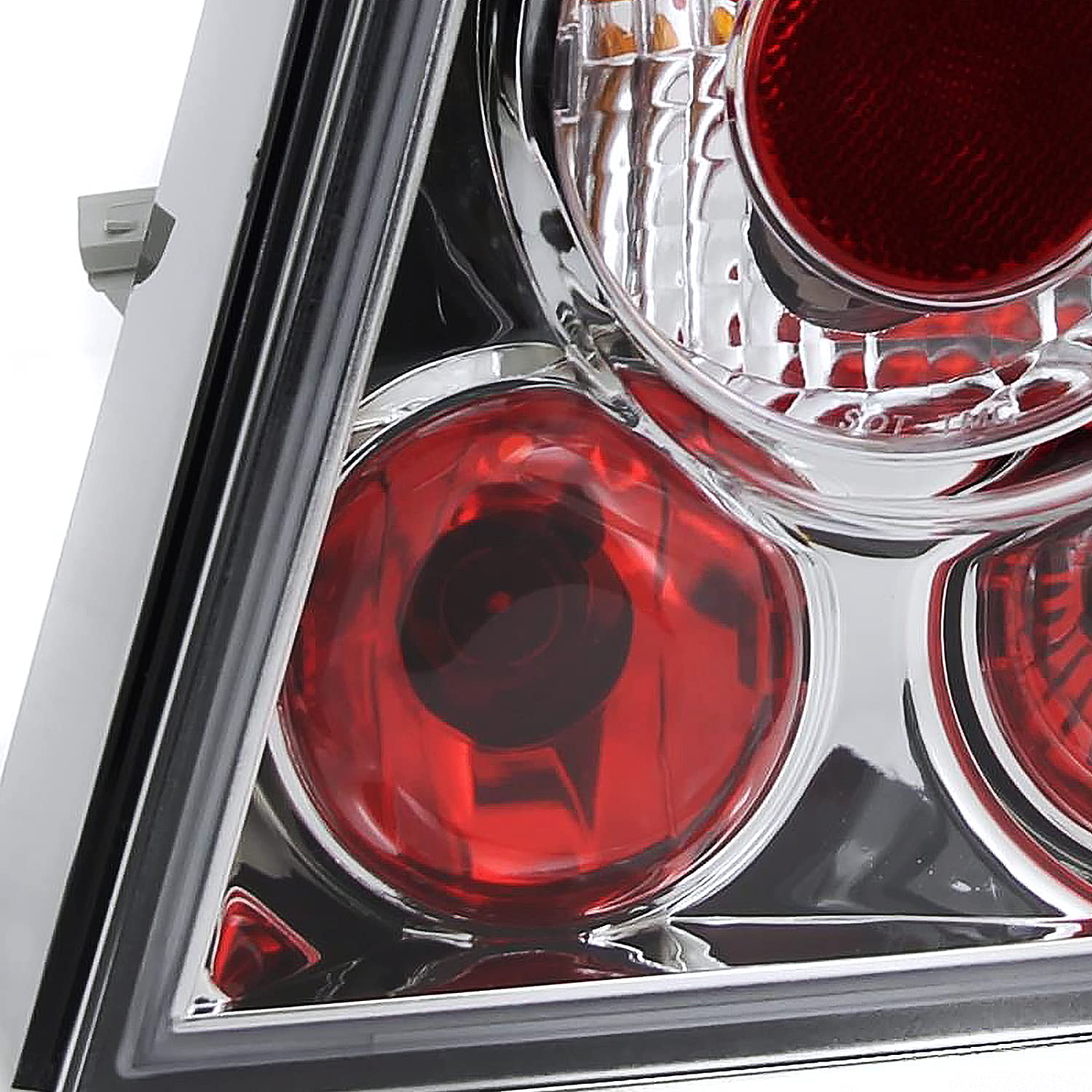 Spec-D Tuning Chrome Housing Clear Lens Tail Lights Compatible with 1999-2005 VW Jetta/Bora MK4 4-door Sedan, Left + Right Pair