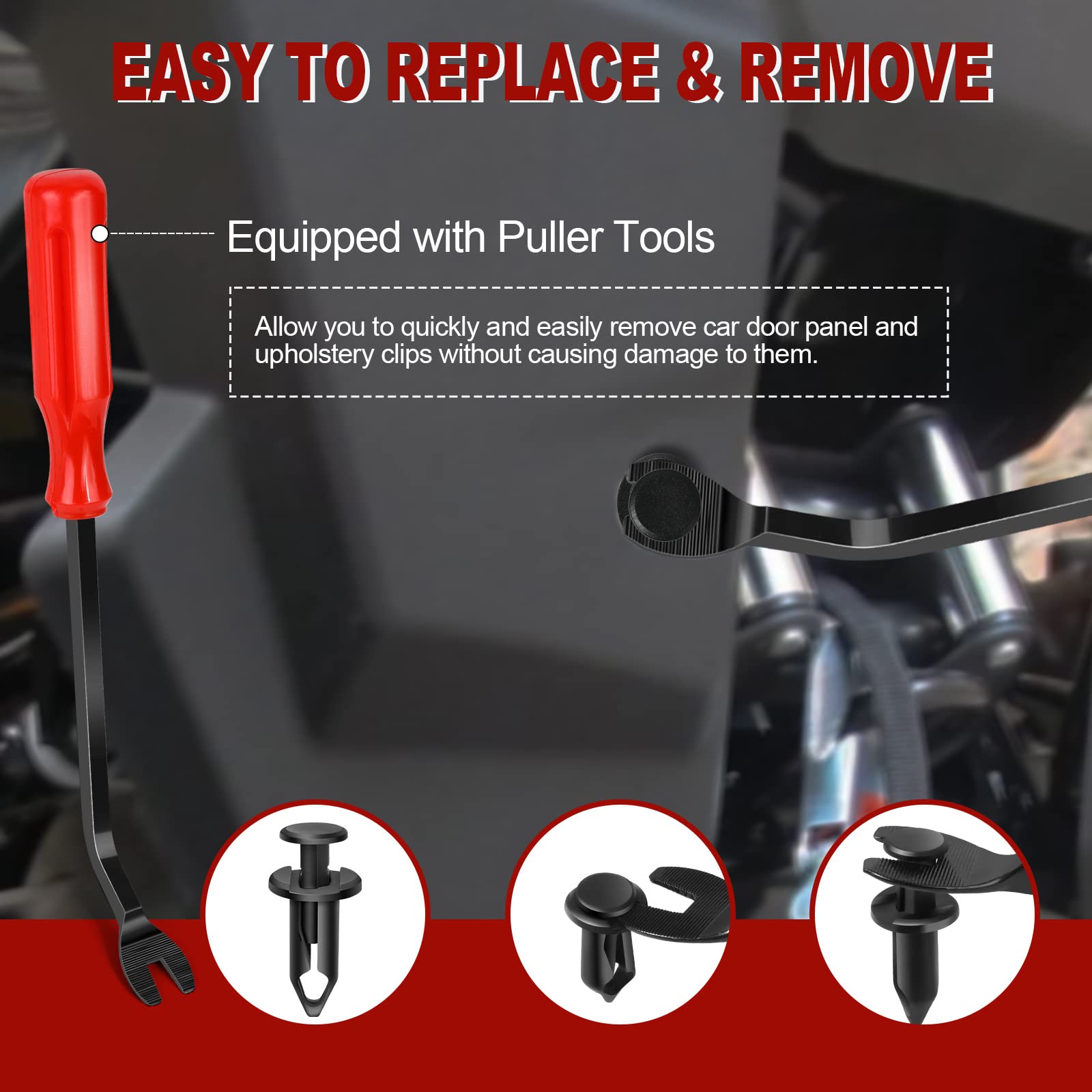 moveland 120 PCS 8mm UTV ATV Fender Clips Push Body Rivets Fasteners Clamps Compatible with RZR Kawasaki TRX Honda Suzuki and Mo