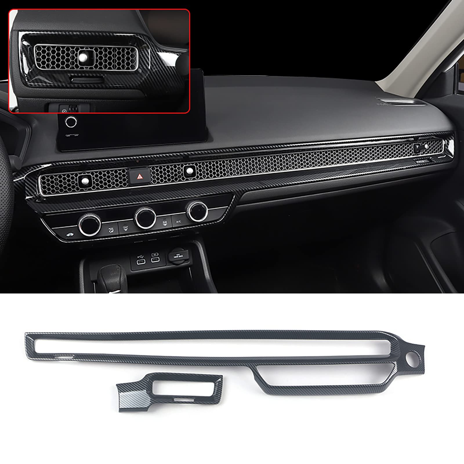 KELEIMAI Car Accessories Fit for Honda Civic 11th Gen 2022 2023 2024 2025 Sedan Hatchback LX EX EX-L Sport Touring Dashboard Cen