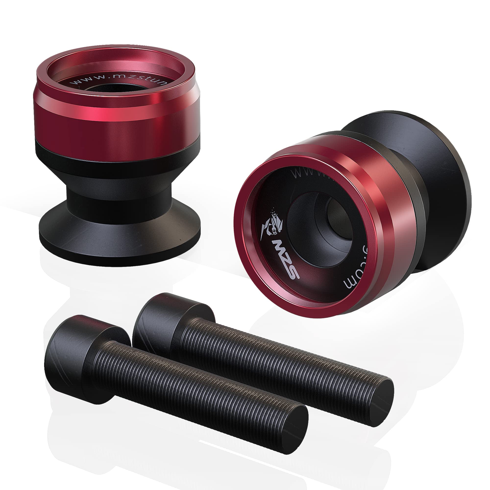 Mzs Universal 8Mm Swingarm Spools Sliders Stand Cnc M8 Red Compatible With Cbr 600 F2 F3 F4 F4I Cbr600Rr Cbr1000Rr Gsxr600 Gsxr7