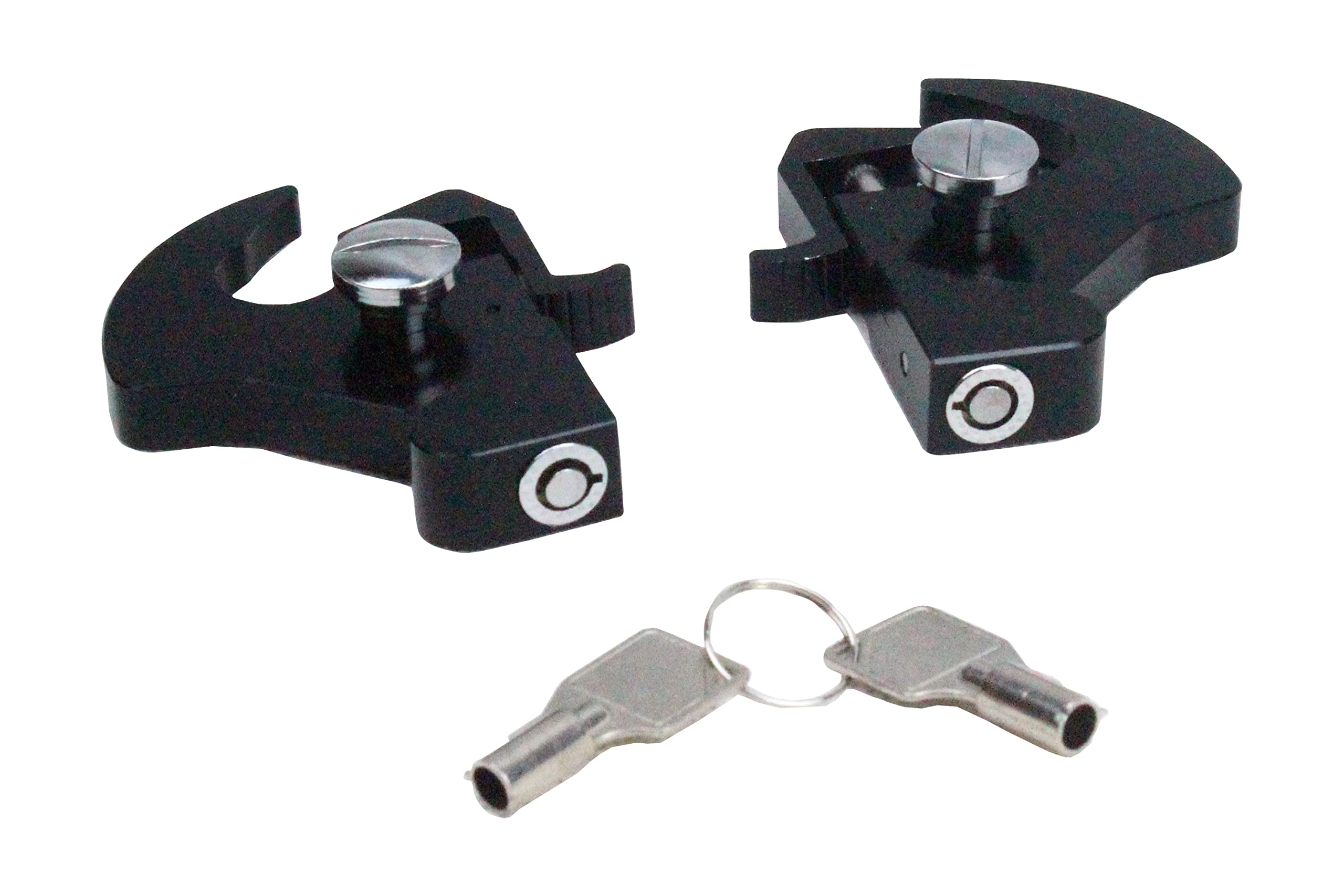 YHMOTO Detachable Rotary Docking Latches with Locks for Harley Davidson Sissy Bar - Model YH-Latch Kit+LOCK