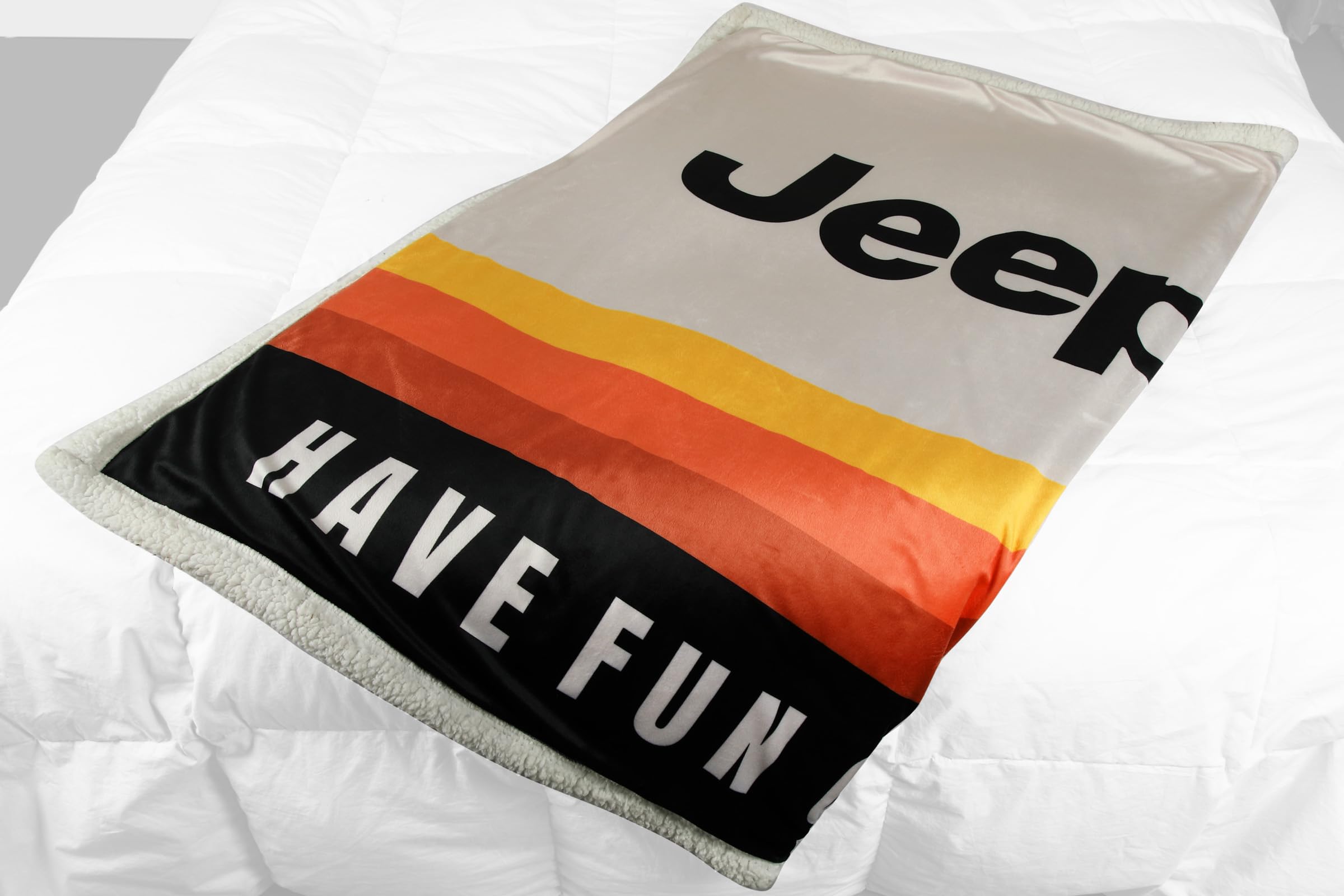 Jeep Sherpa Fleece Throw Blanket - Supersoft & Warm 50" x 60" - Multicolor - Jeep_Throw