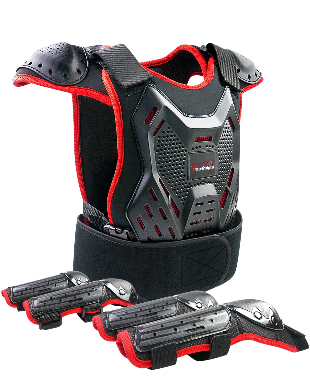 StarknightMT Kids Dirt Bike Gear - Youth Motorcycle Gear Riding Protective Motocross Armor Suit Chest Protector for Boys Girls B