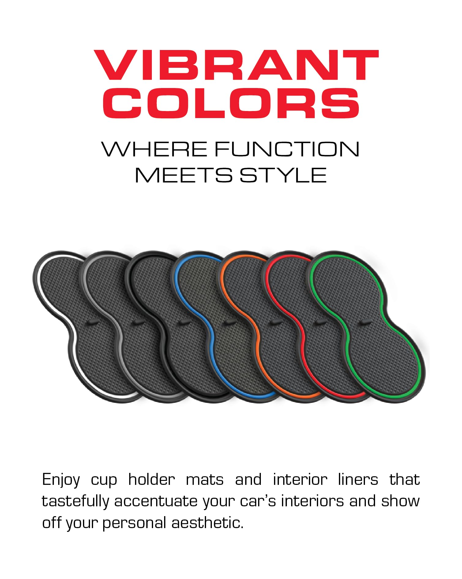 CupHolderHero Cup Holder Inserts - Custom Fit for Subaru Outback/Legacy 2009-2014, Blue Trim, Rubber, 22pc Set