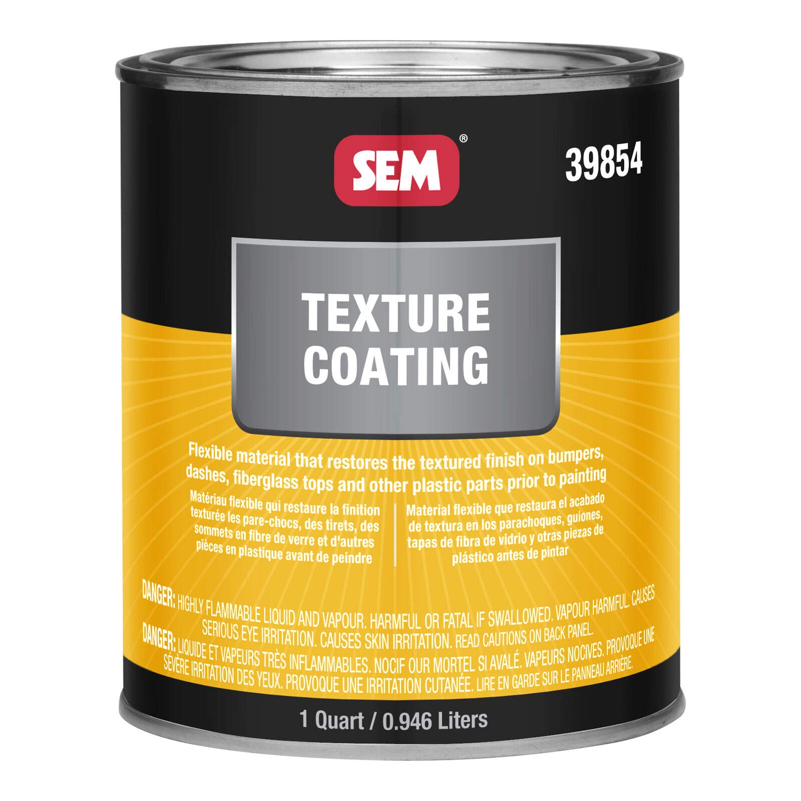 SEM 39854 Black Texture Coating Aerosol - 1 Quart