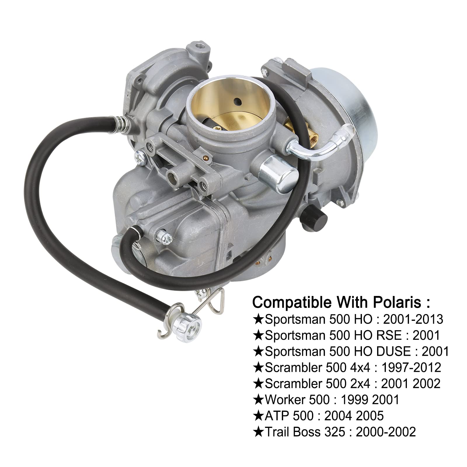 MINSTAR Sportsman 500 Carburetor - Fits Polaris Sportsman 500 HO 2001-2013, Scrambler 500 1997-2012, Model HYQ-PL