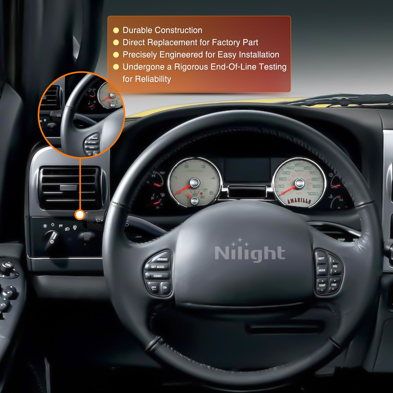 Nilight Turn Signal Switch Compatible with 1999 2000 2001 2002 2003 Ford Ranger Explorer Sport Trac F-150 F150 1999-2004 Mazda B