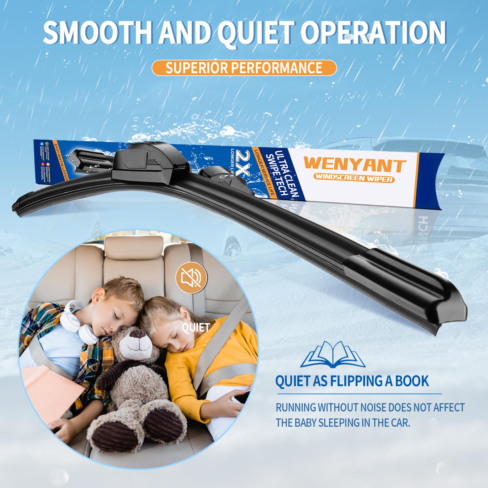 Oem Quality 22 Inch + 22 Inch Universal J/U Hook Front Windshield Wiper Blades For My Car All-Season Automotive Replacement Blad